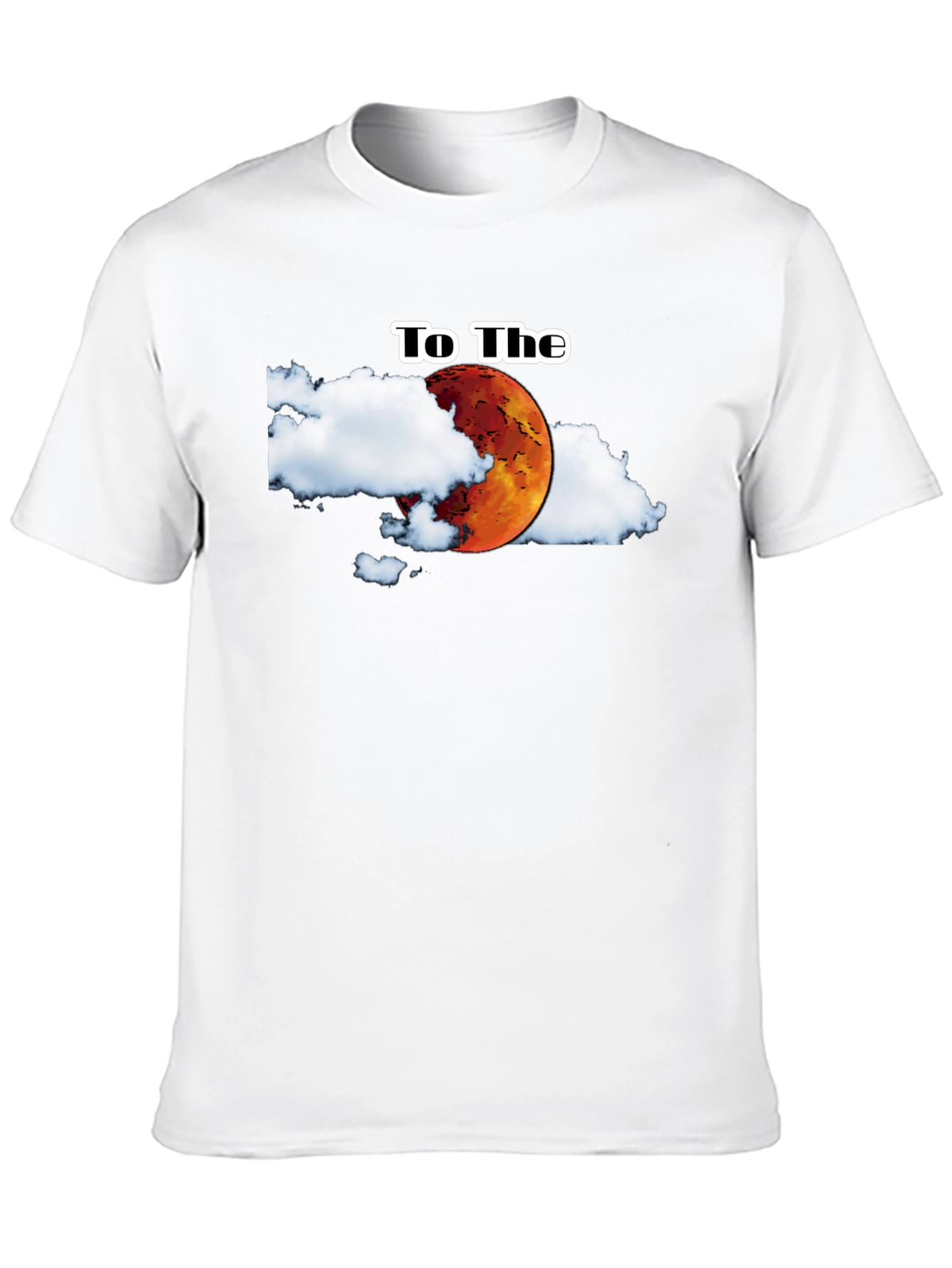 To The Moon Graphic Tee - Black Cotton T-Shirt