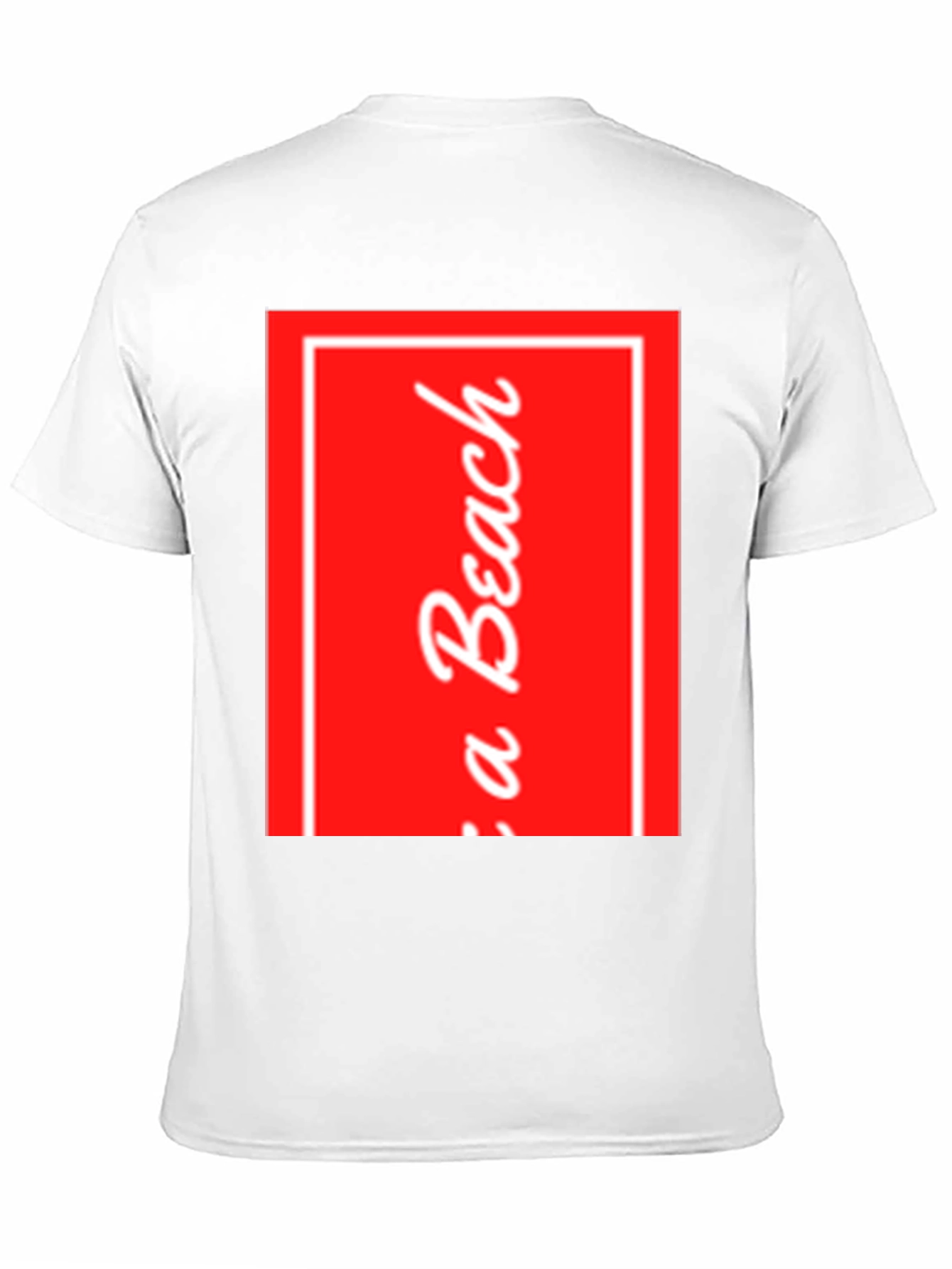 Red Beach Graphic Black T-Shirt