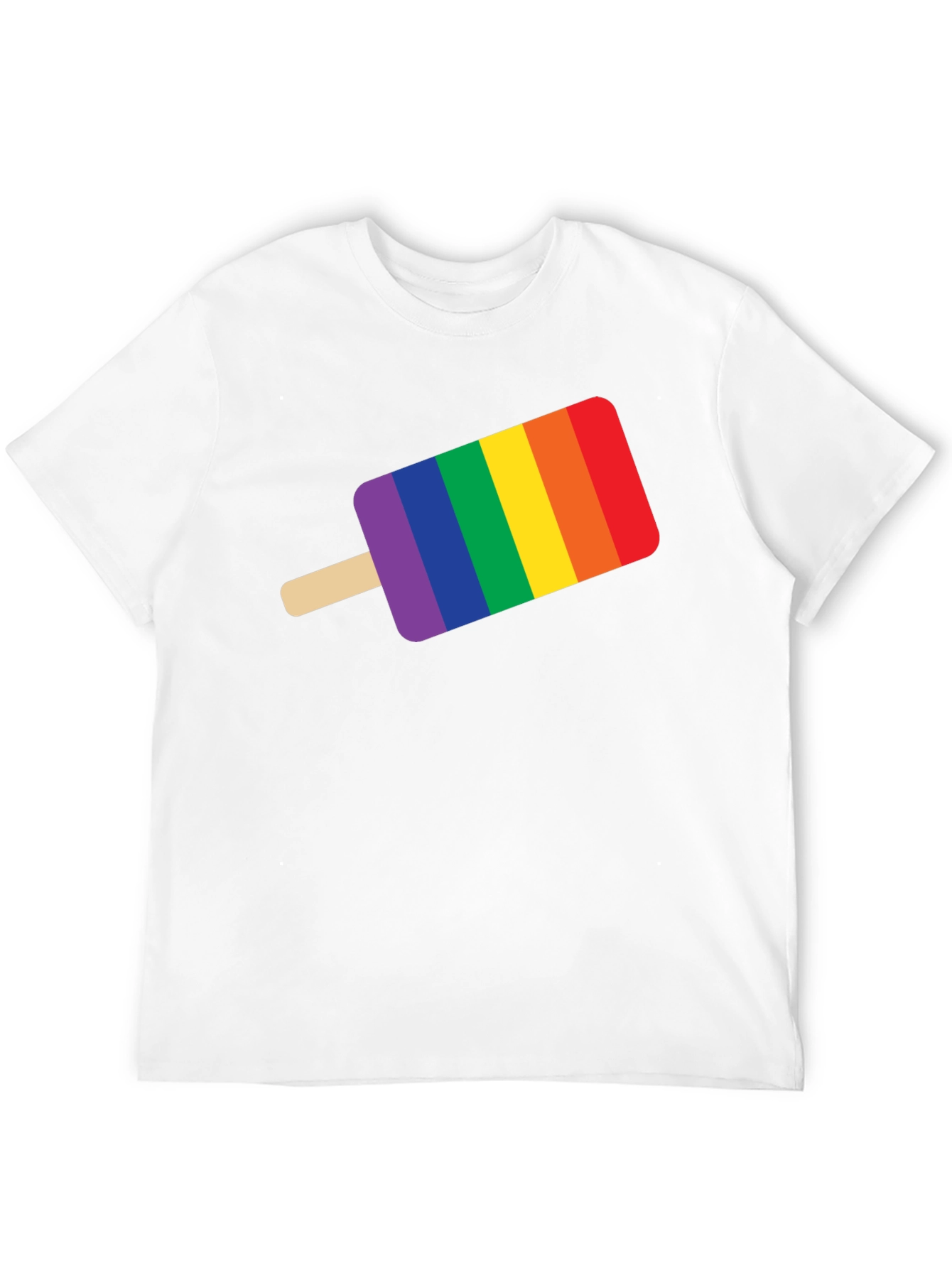 Pride Popsicle Graphic Tee - Black Cotton T-Shirt