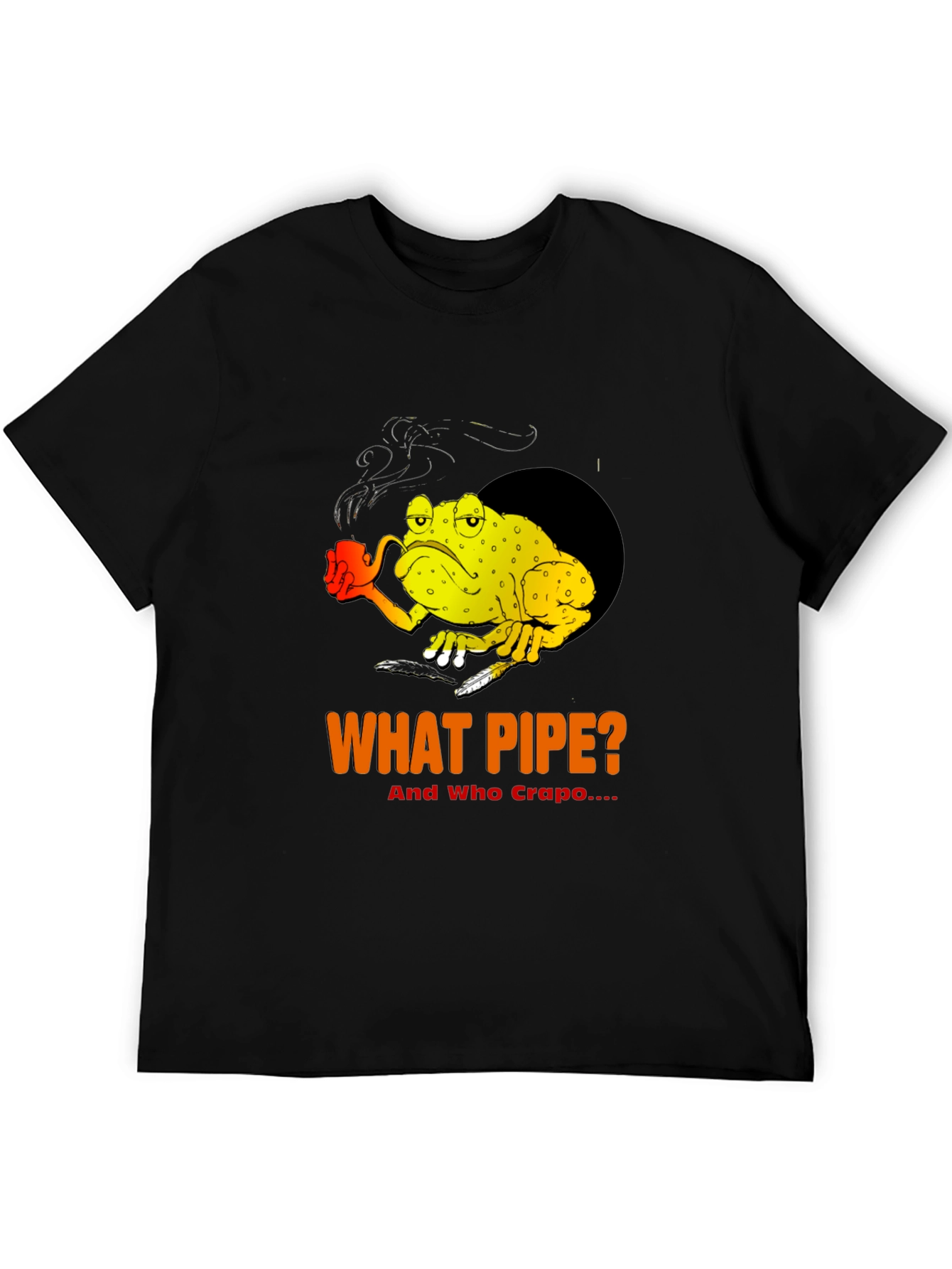 Humorous What Pipe? Frog Graphic T-Shirt