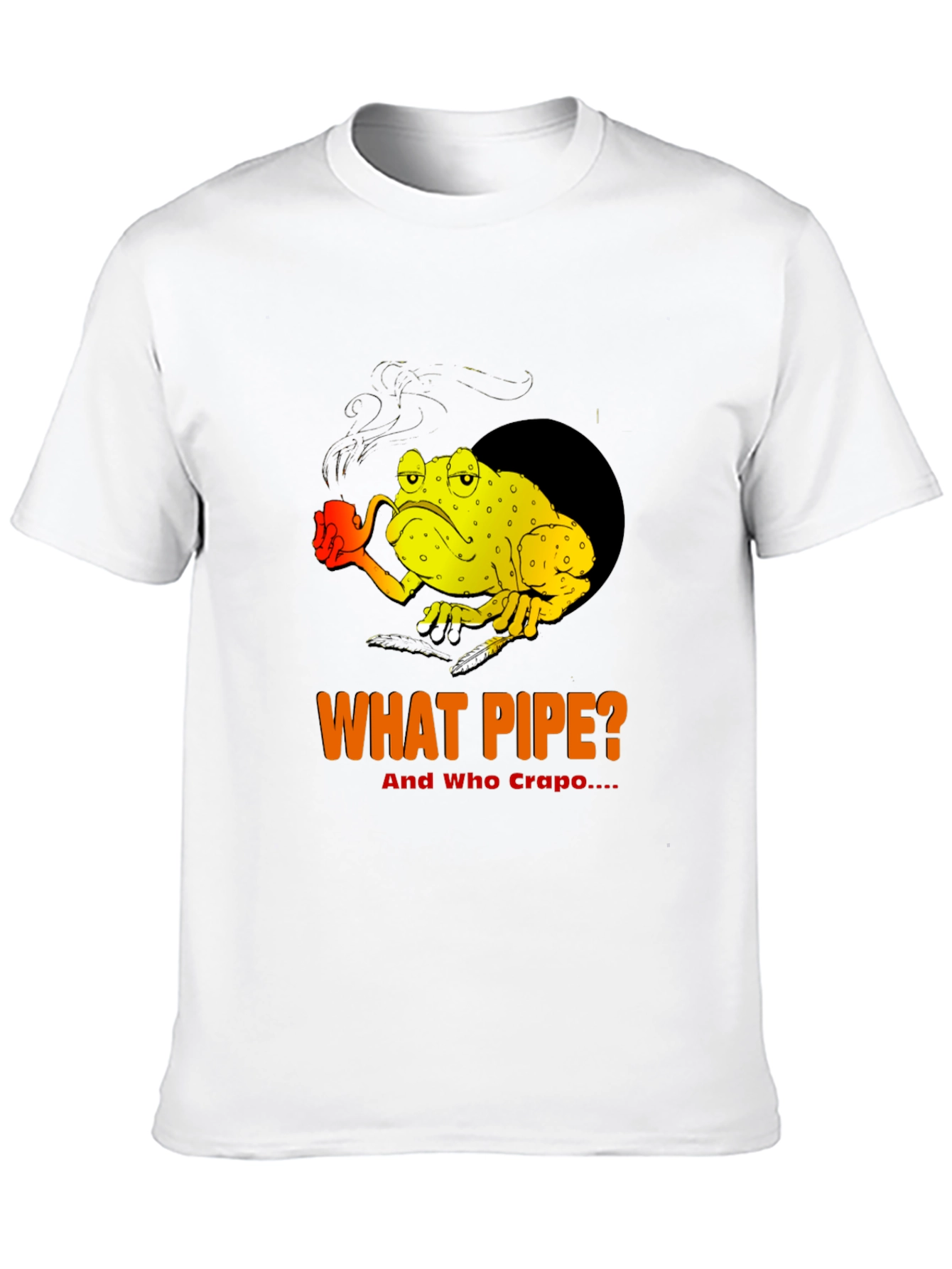 Humorous What Pipe? Frog Graphic T-Shirt