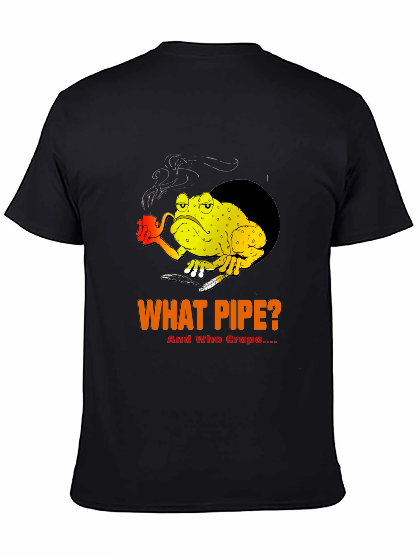 Humorous What Pipe? Frog Graphic T-Shirt