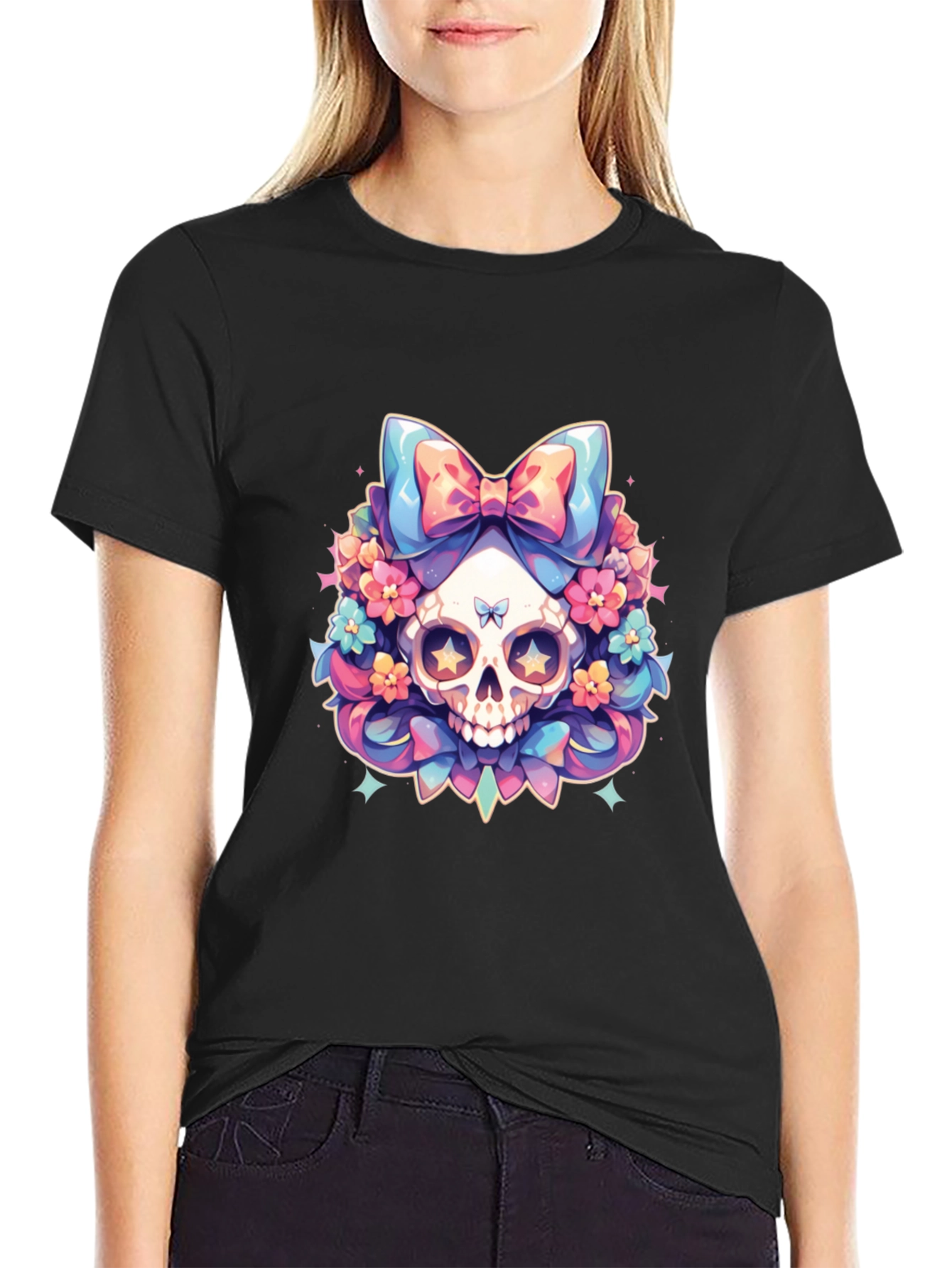 Skull & Flowers Graphic Tee