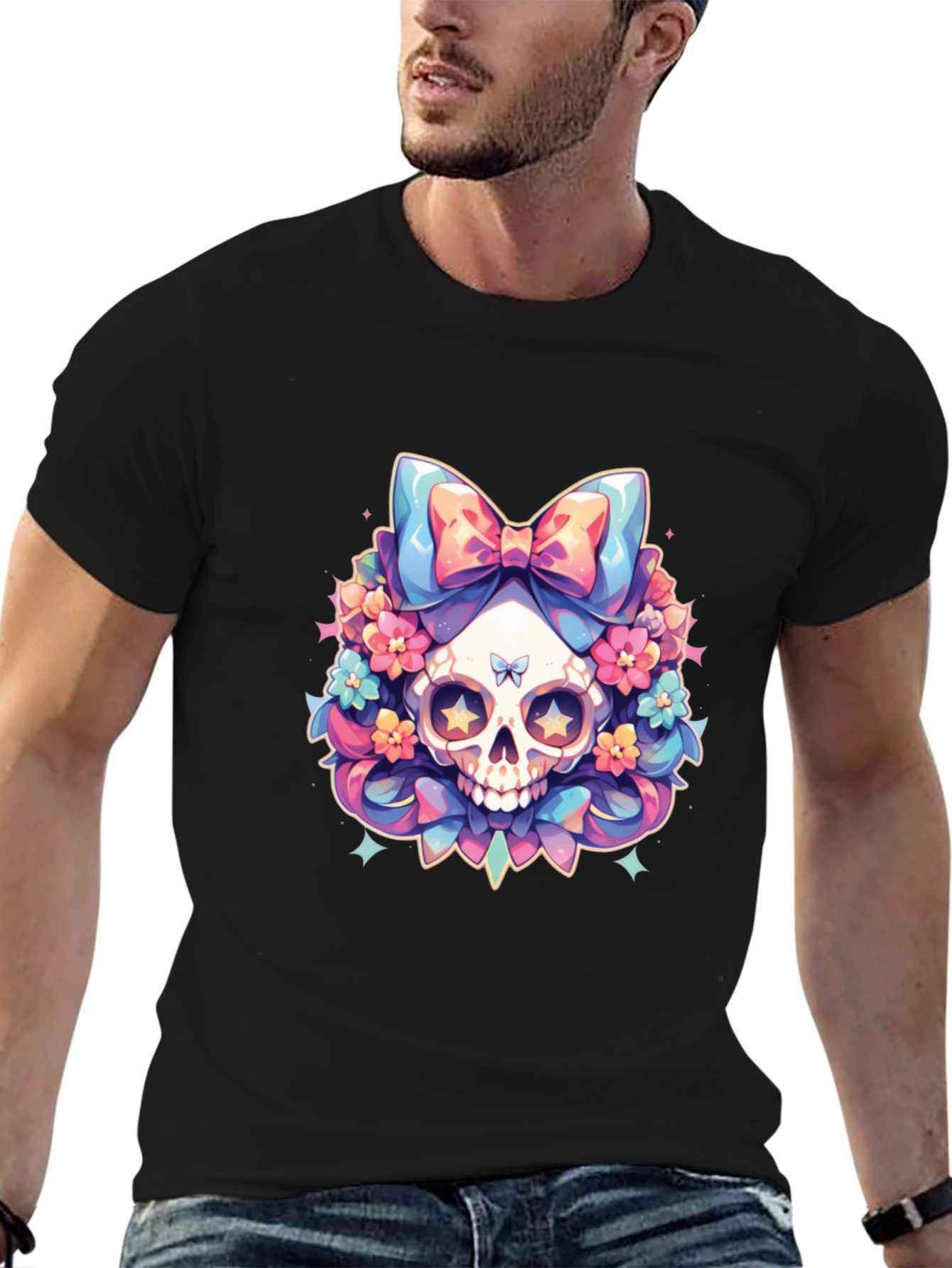 Skull & Flowers Graphic Tee