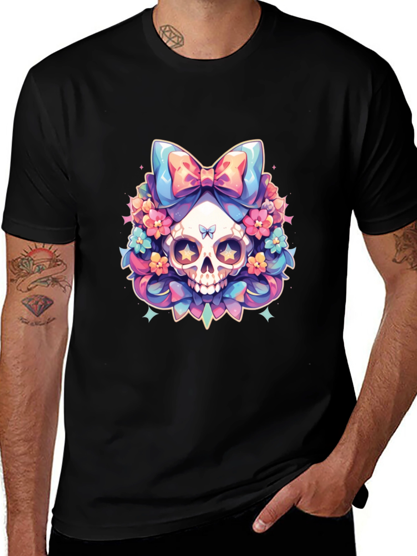 Skull & Flowers Graphic Tee