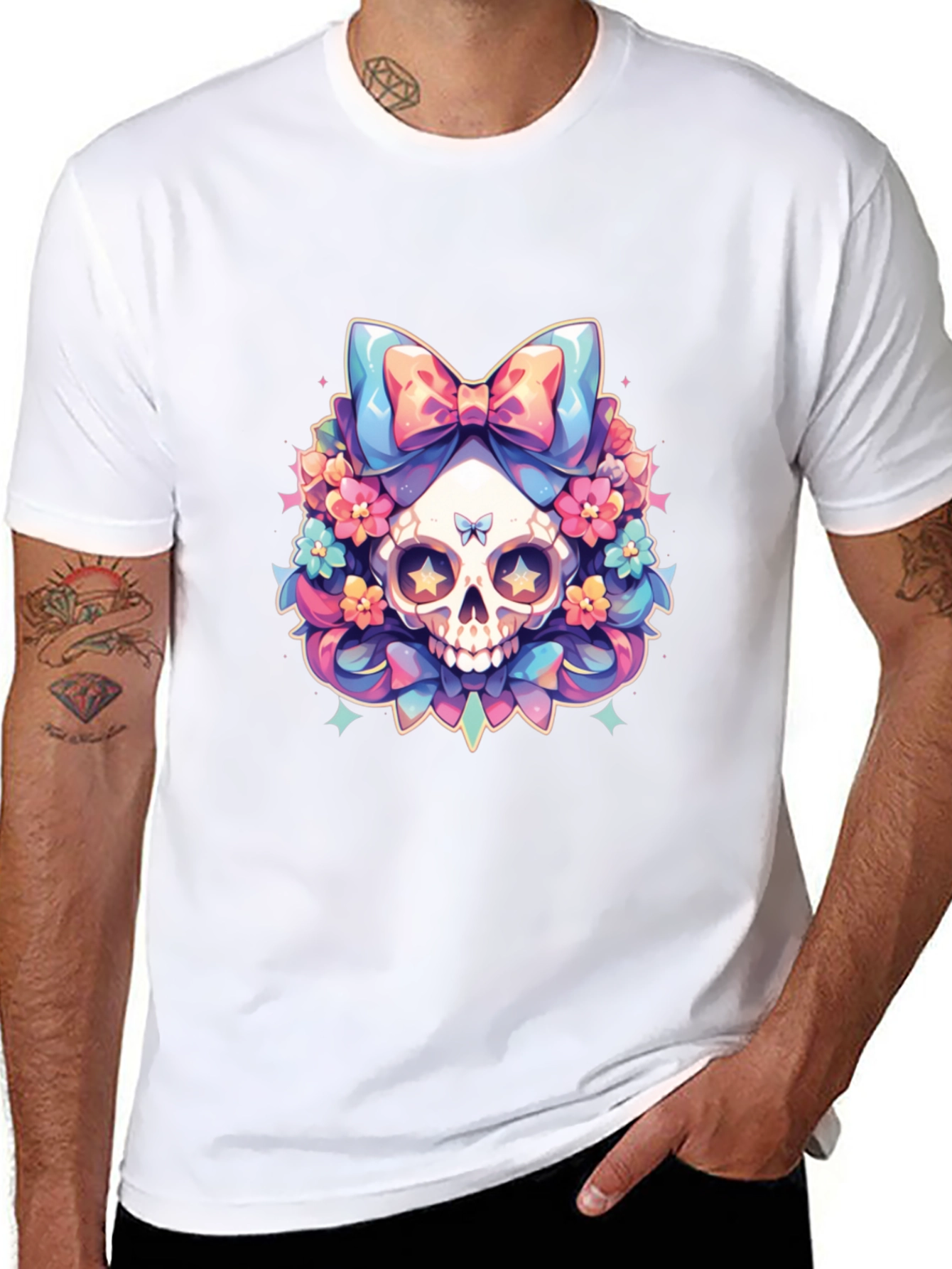 Skull & Flowers Graphic Tee