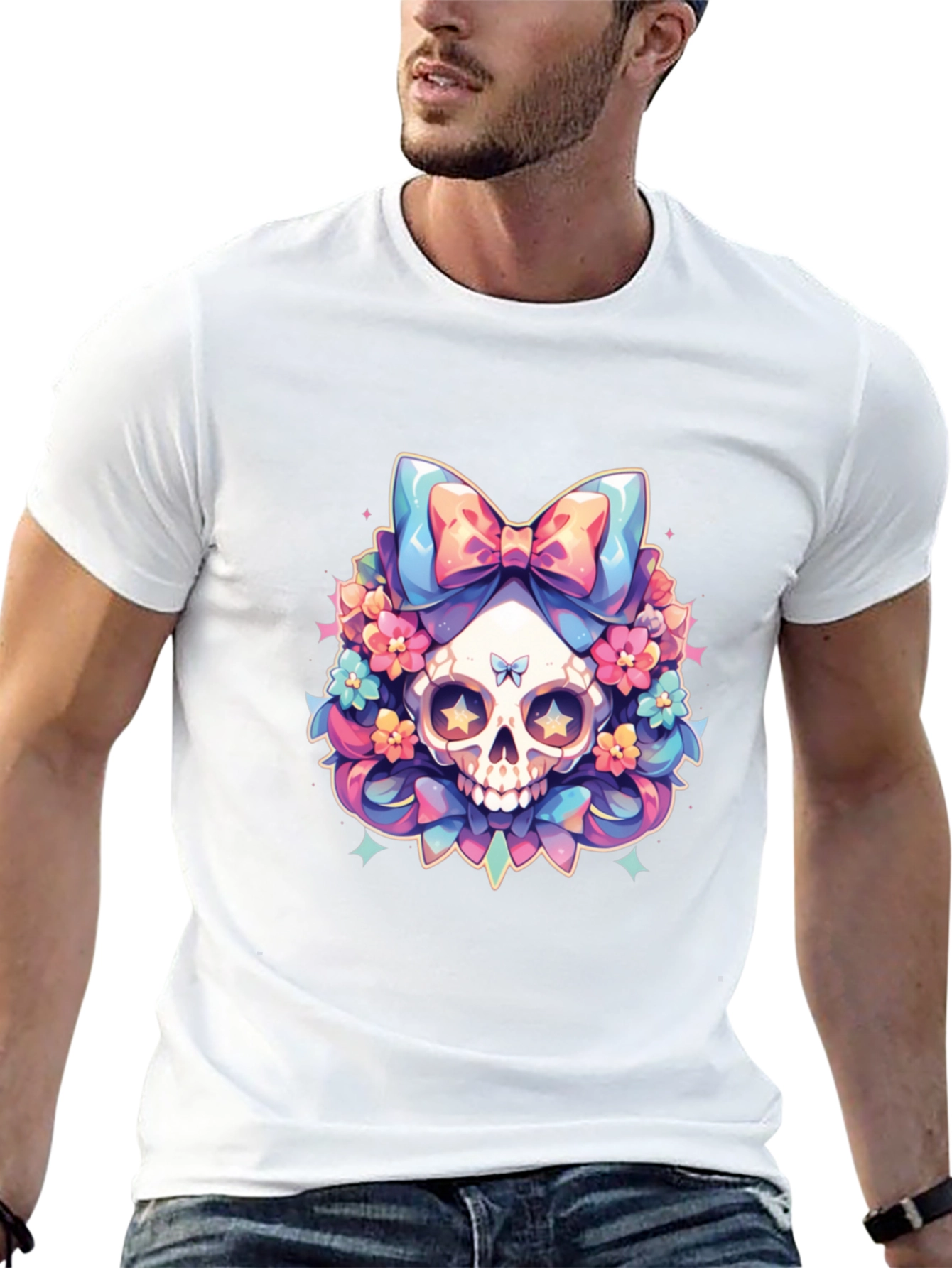 Skull & Flowers Graphic Tee