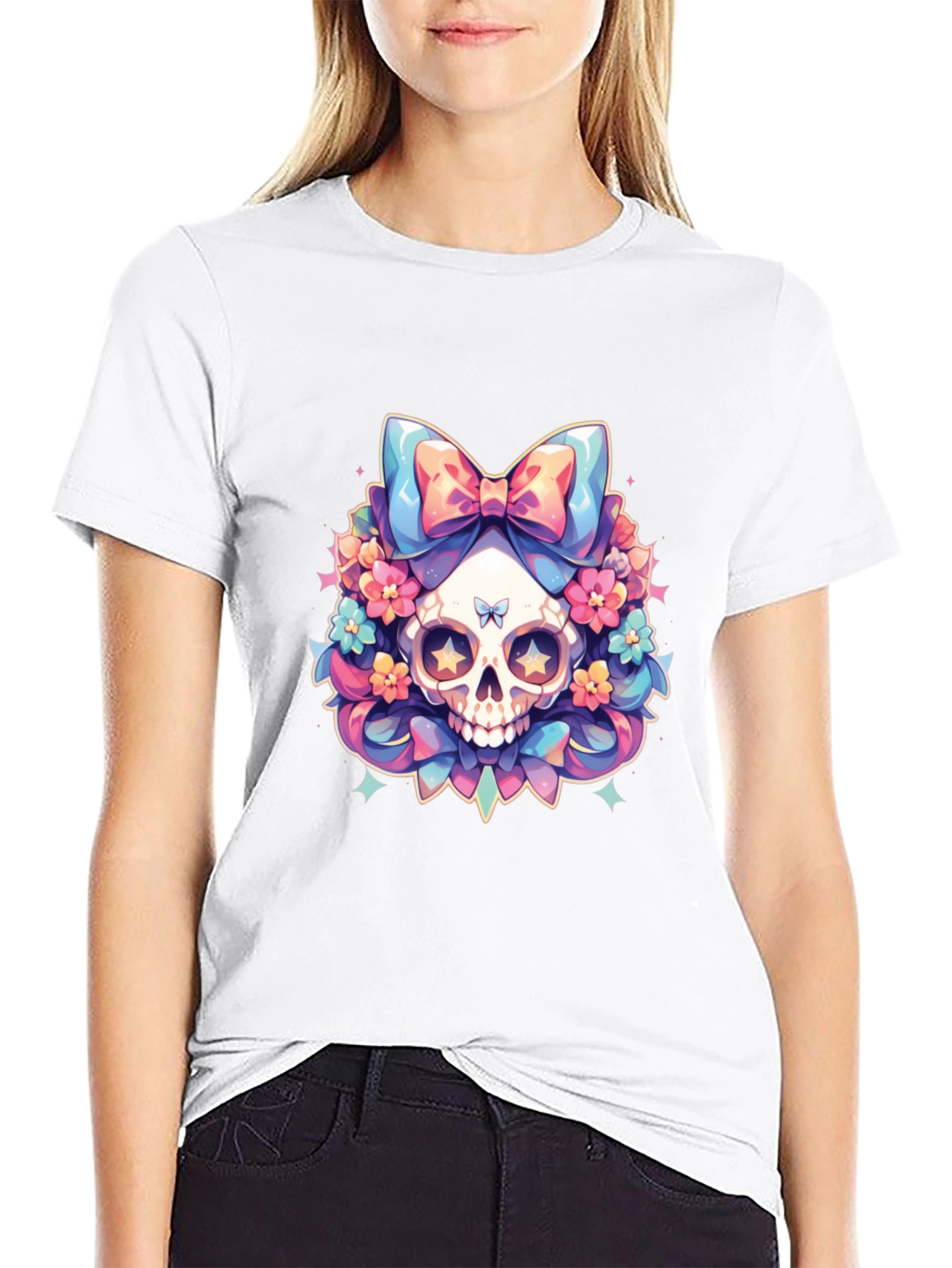 Skull & Flowers Graphic Tee