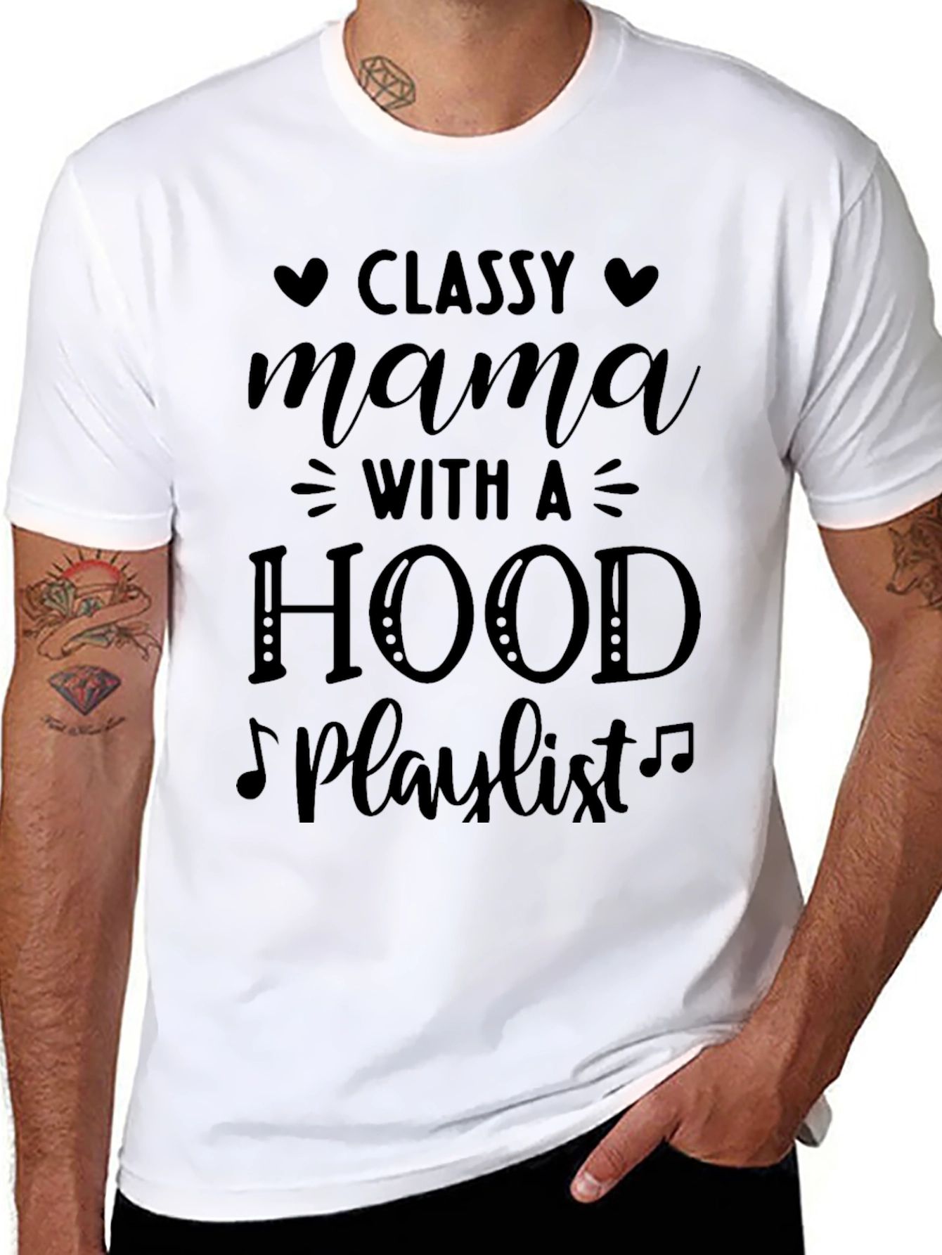 Classy Mama T-Shirt: Hood Playlist Tee