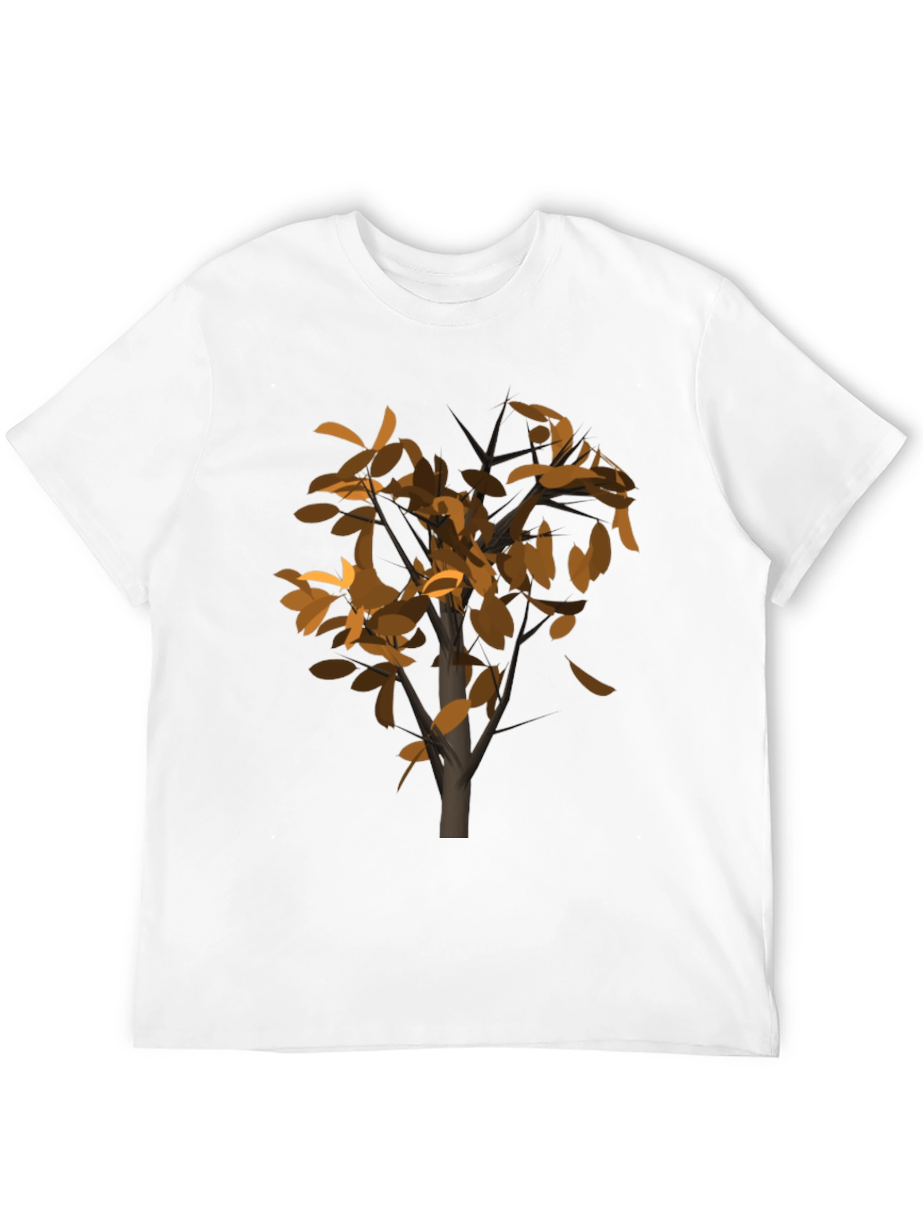 Abstract Tree Graphic Black T-Shirt