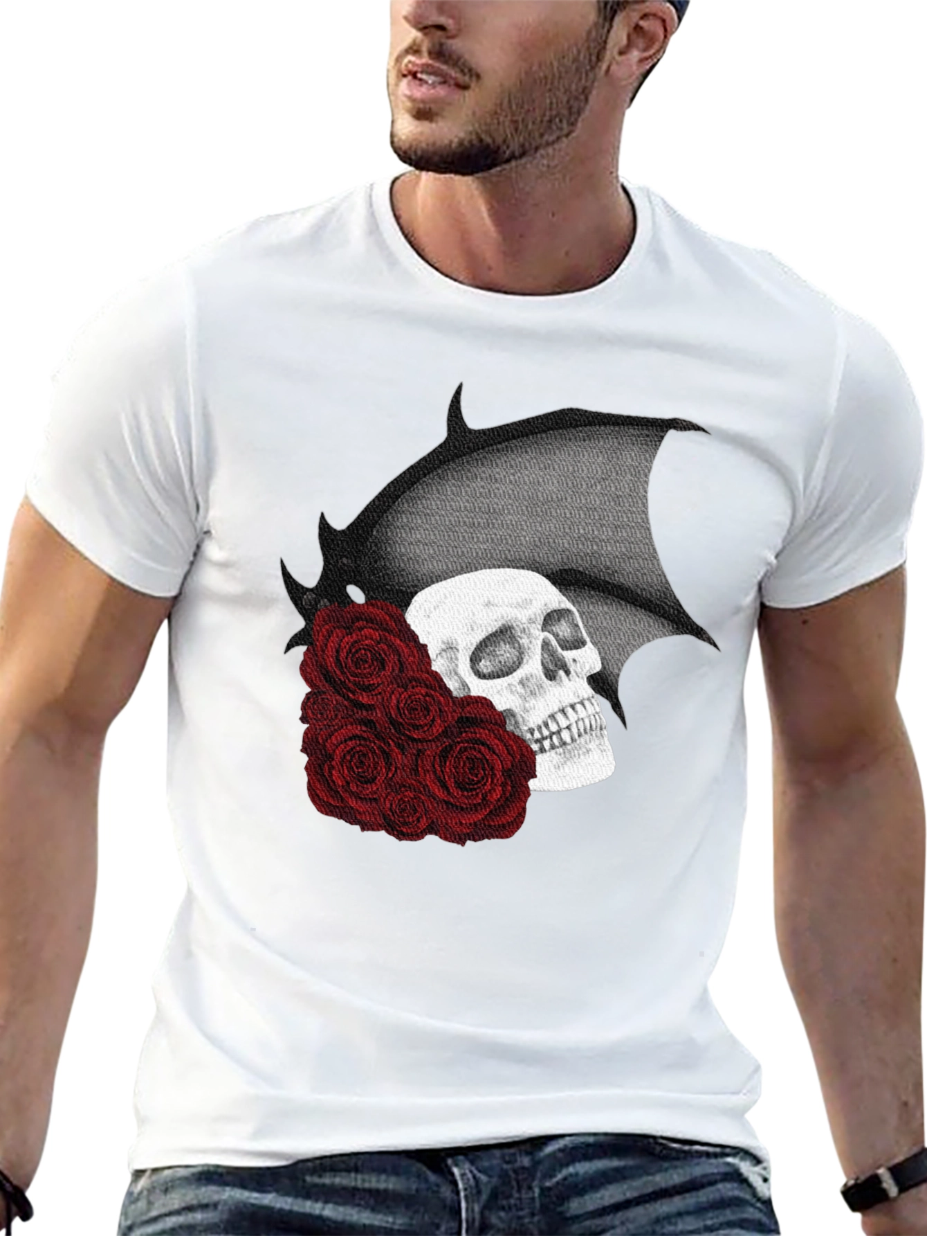 Skull & Roses Graphic T-Shirt