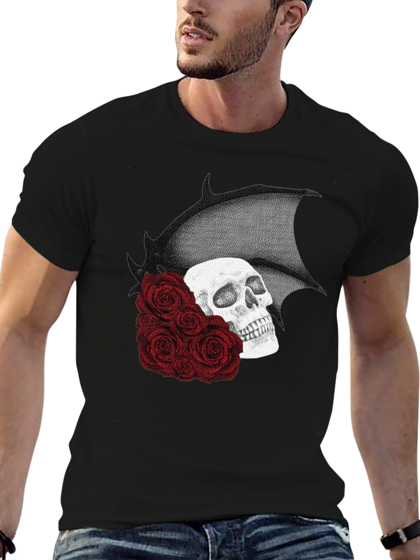 Skull & Roses Graphic T-Shirt