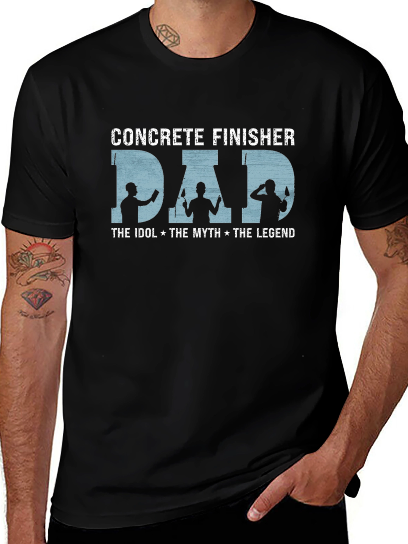 Concrete Finisher Dad T-Shirt - The Idol Myth Legend