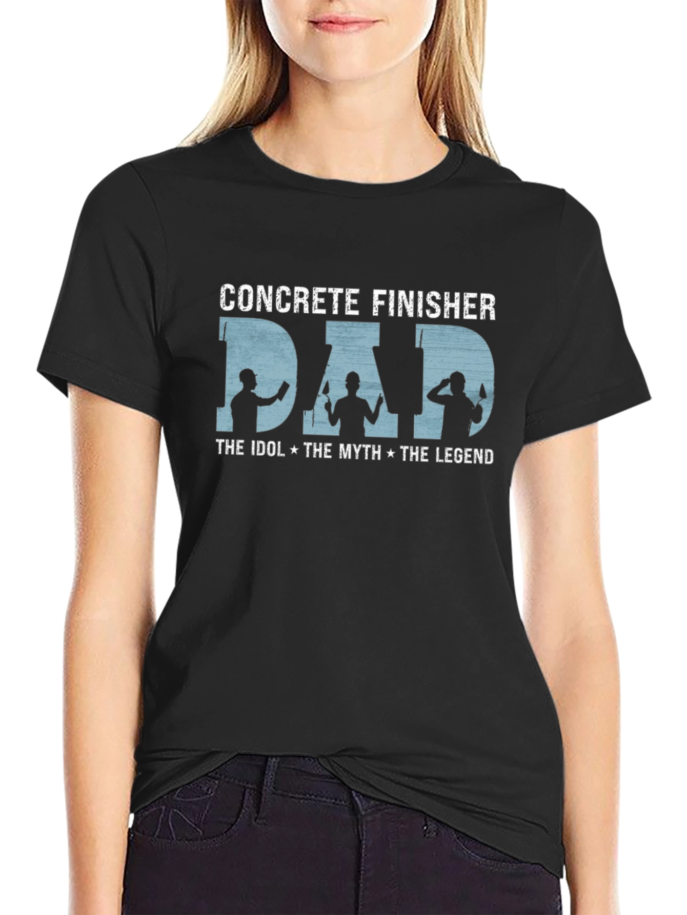 Concrete Finisher Dad T-Shirt - The Idol Myth Legend
