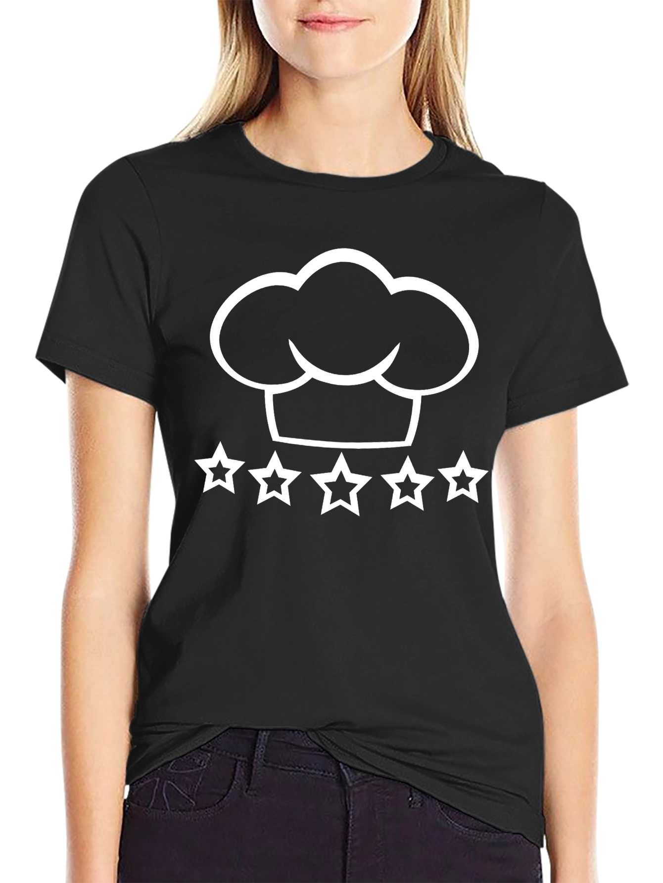 Chef Hat & 5 Stars Graphic T-Shirt