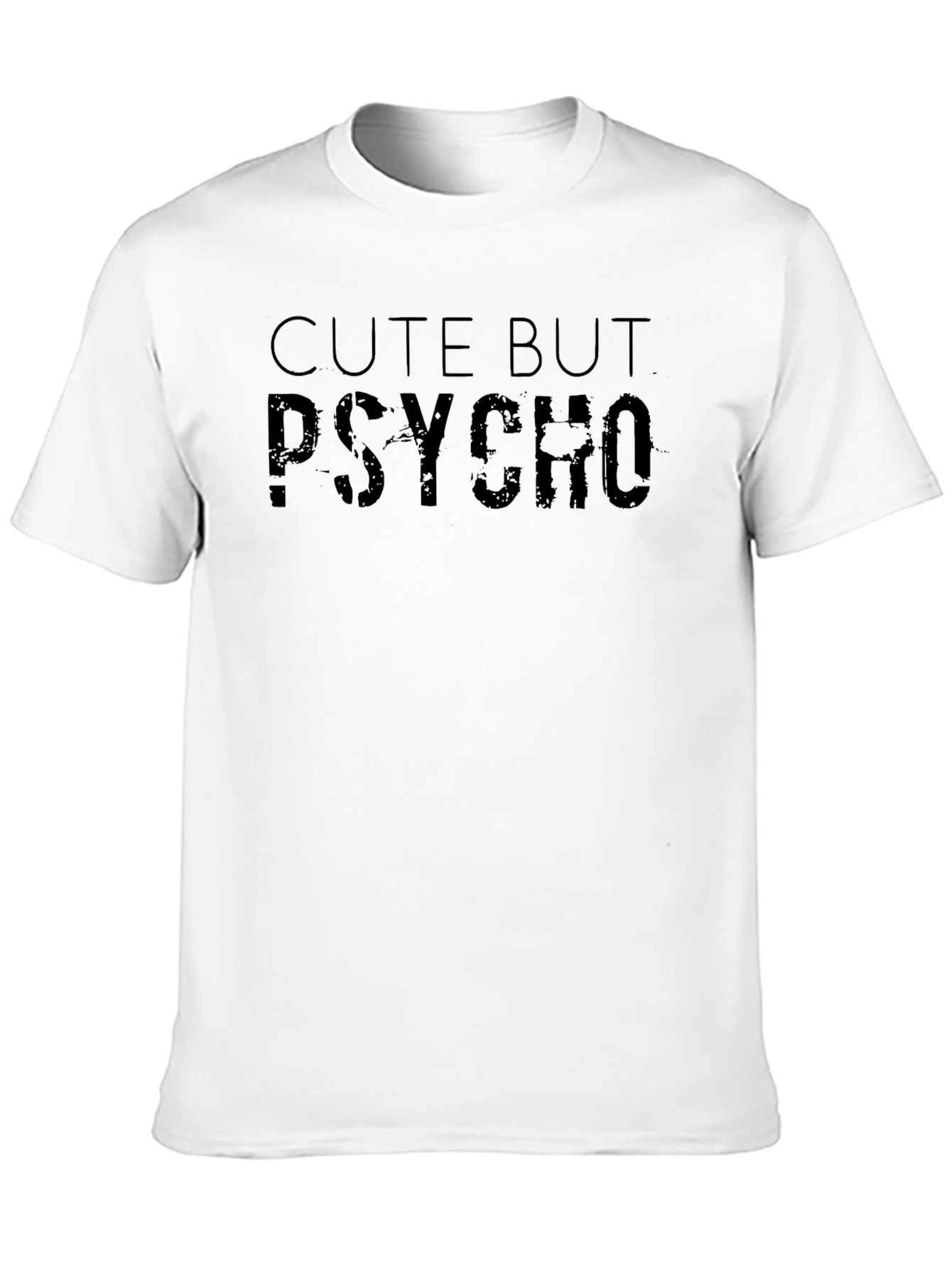 Cute But Psycho Black Graphic T-Shirt