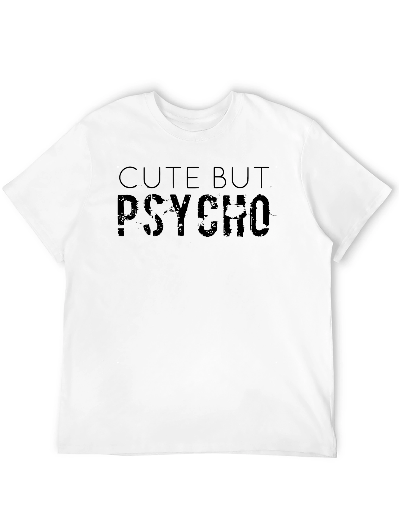Cute But Psycho Black Graphic T-Shirt
