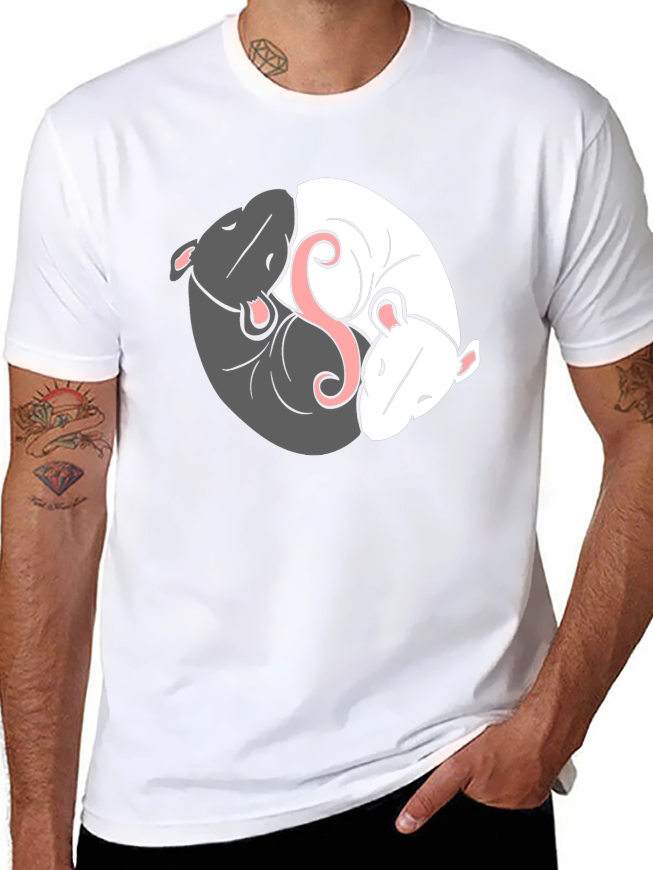 Yin Yang Rat T-Shirt - Balance & Harmony