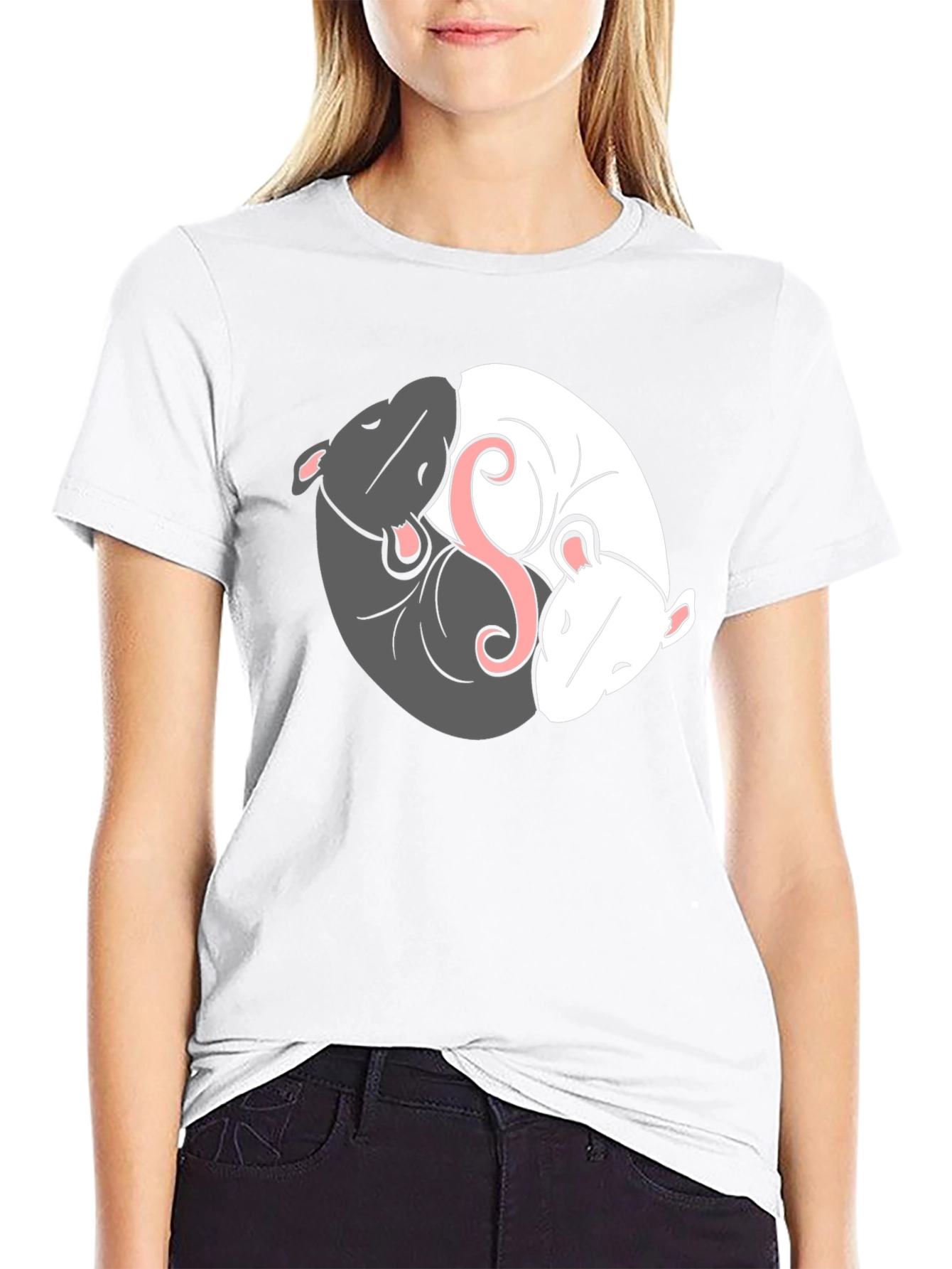 Yin Yang Rat T-Shirt - Balance & Harmony