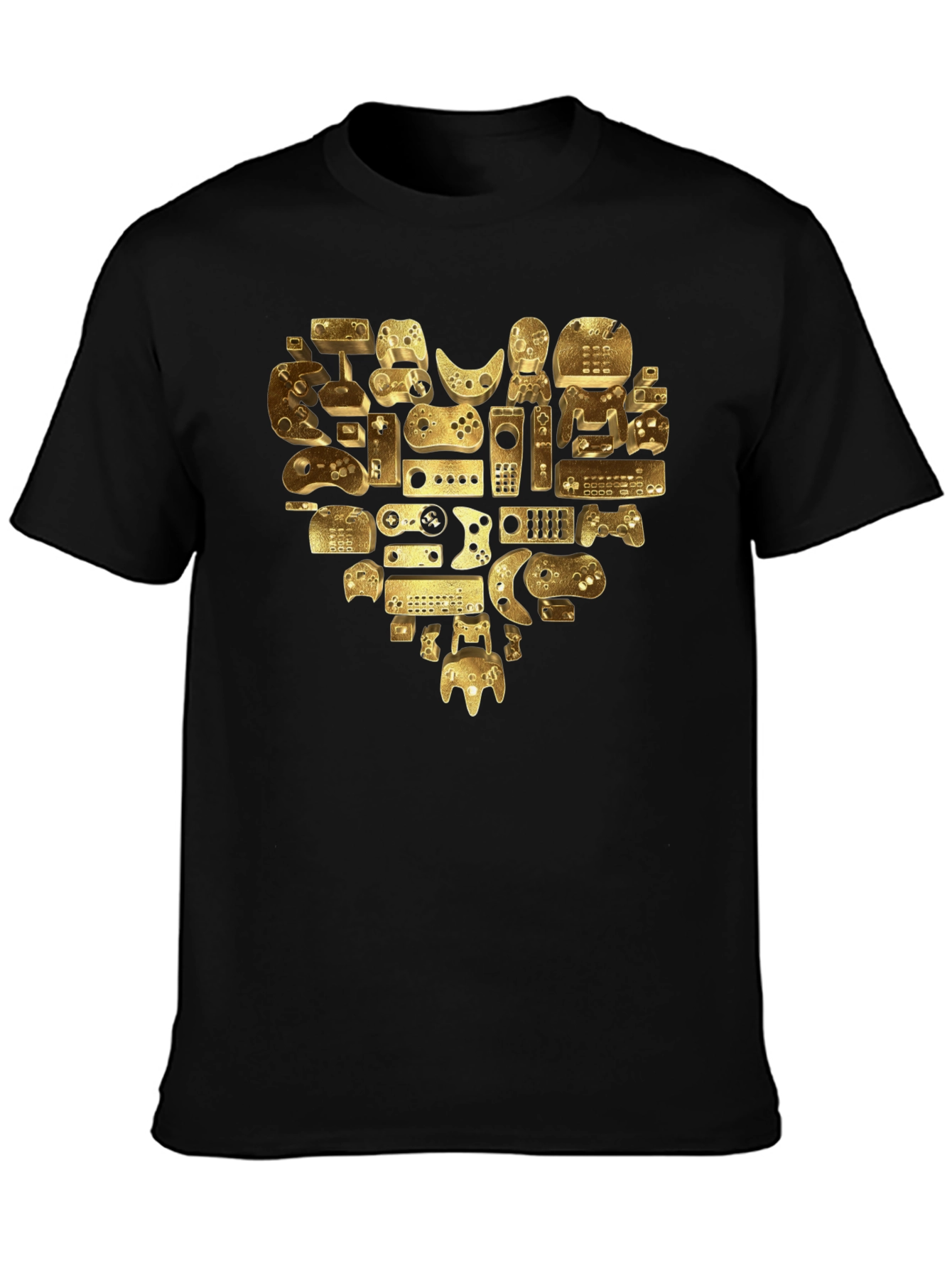 Gamer Heart T-Shirt - Golden Console Love Tee