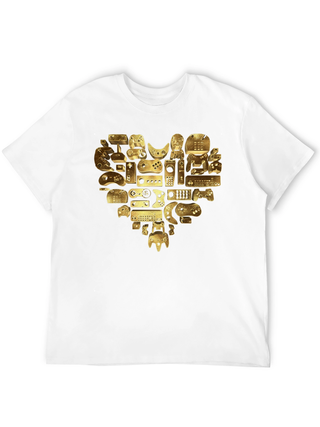 Gamer Heart T-Shirt - Golden Console Love Tee