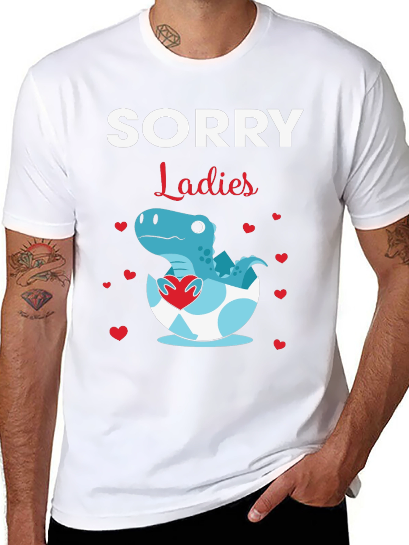 Sorry Ladies Dinosaur T-Shirt