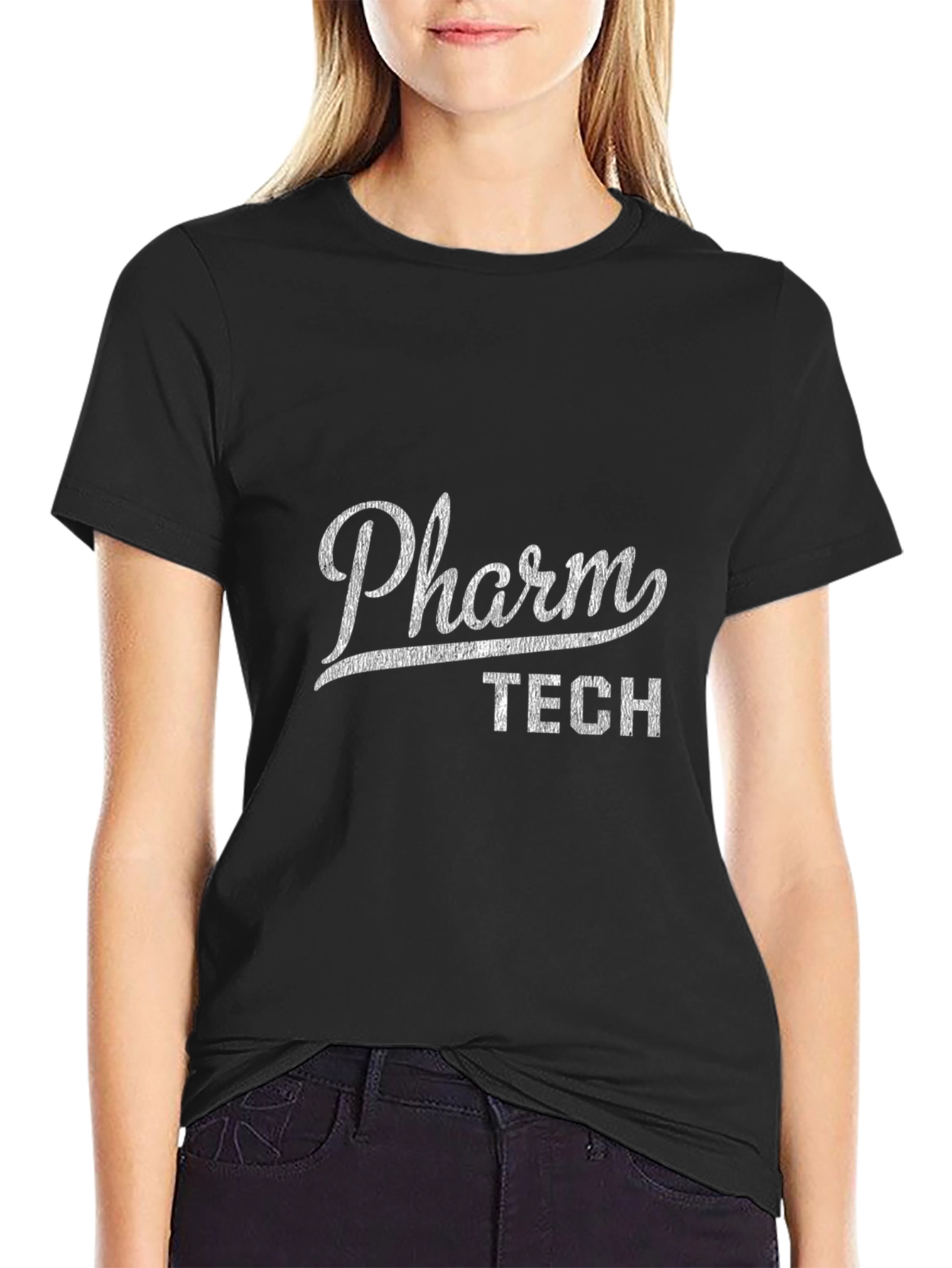 Pharm Tech T-Shirt - Black Casual Graphic Tee