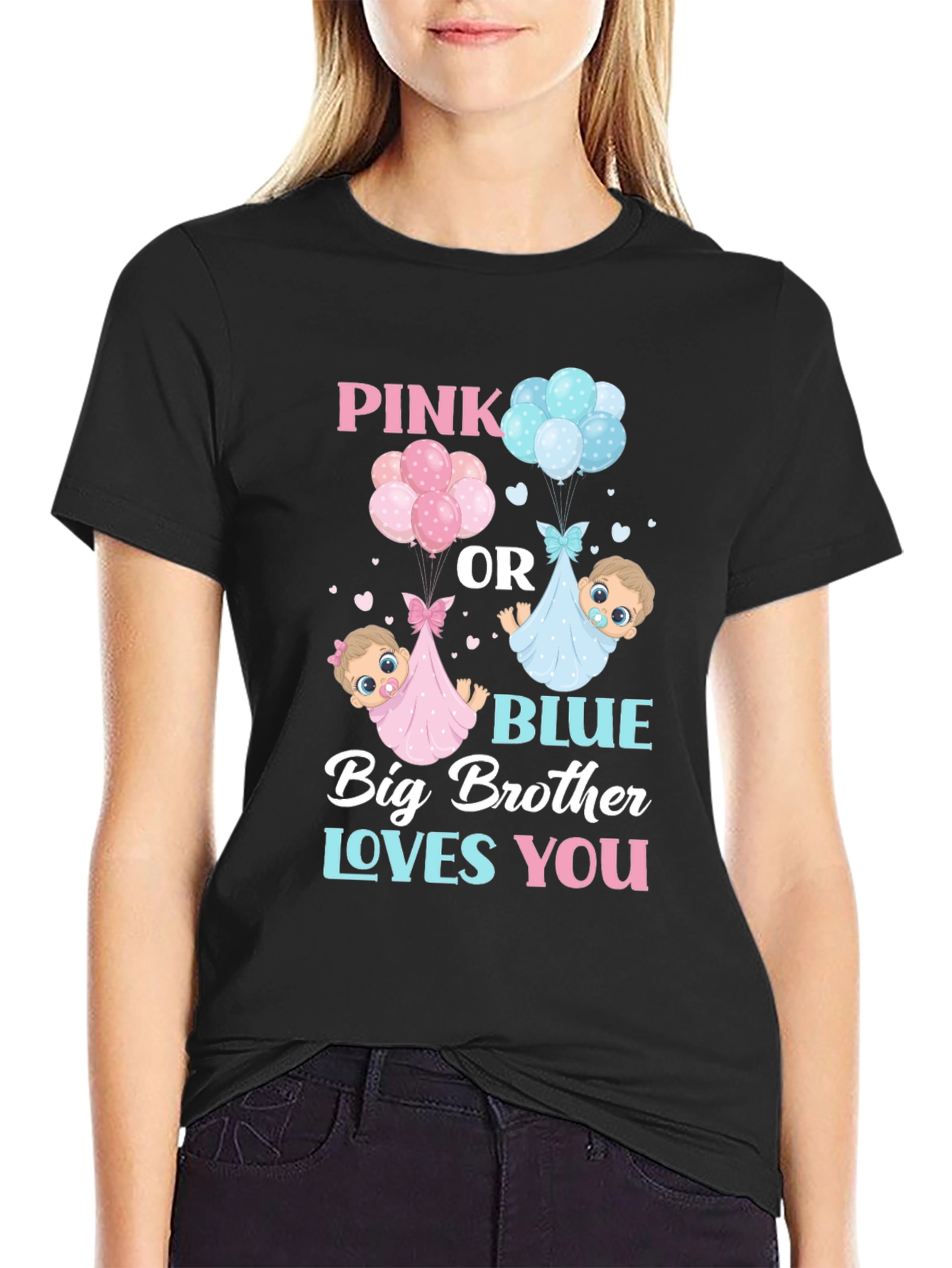 Pink or Blue Big Brother Loves You T-Shirt