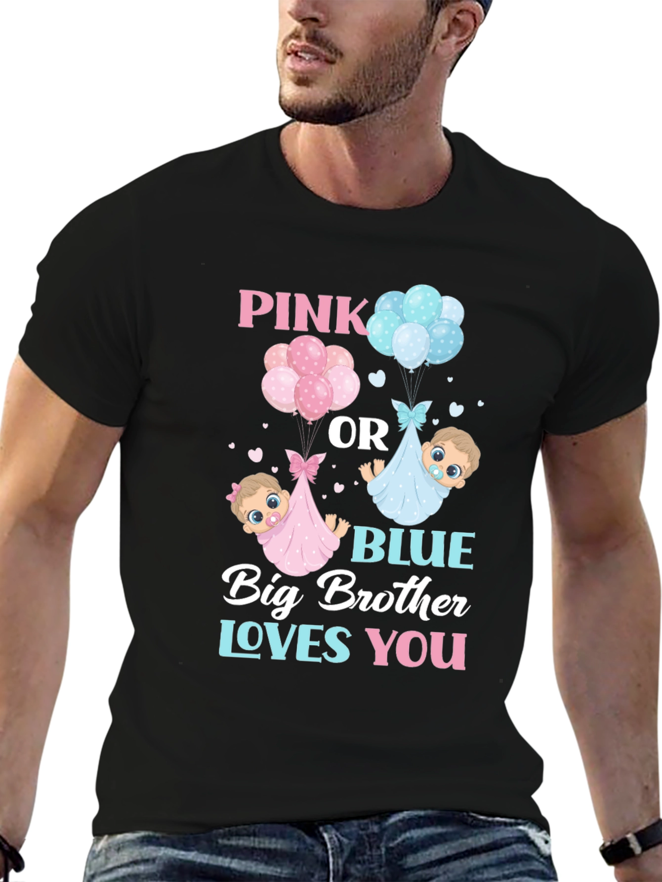 Pink or Blue Big Brother Loves You T-Shirt