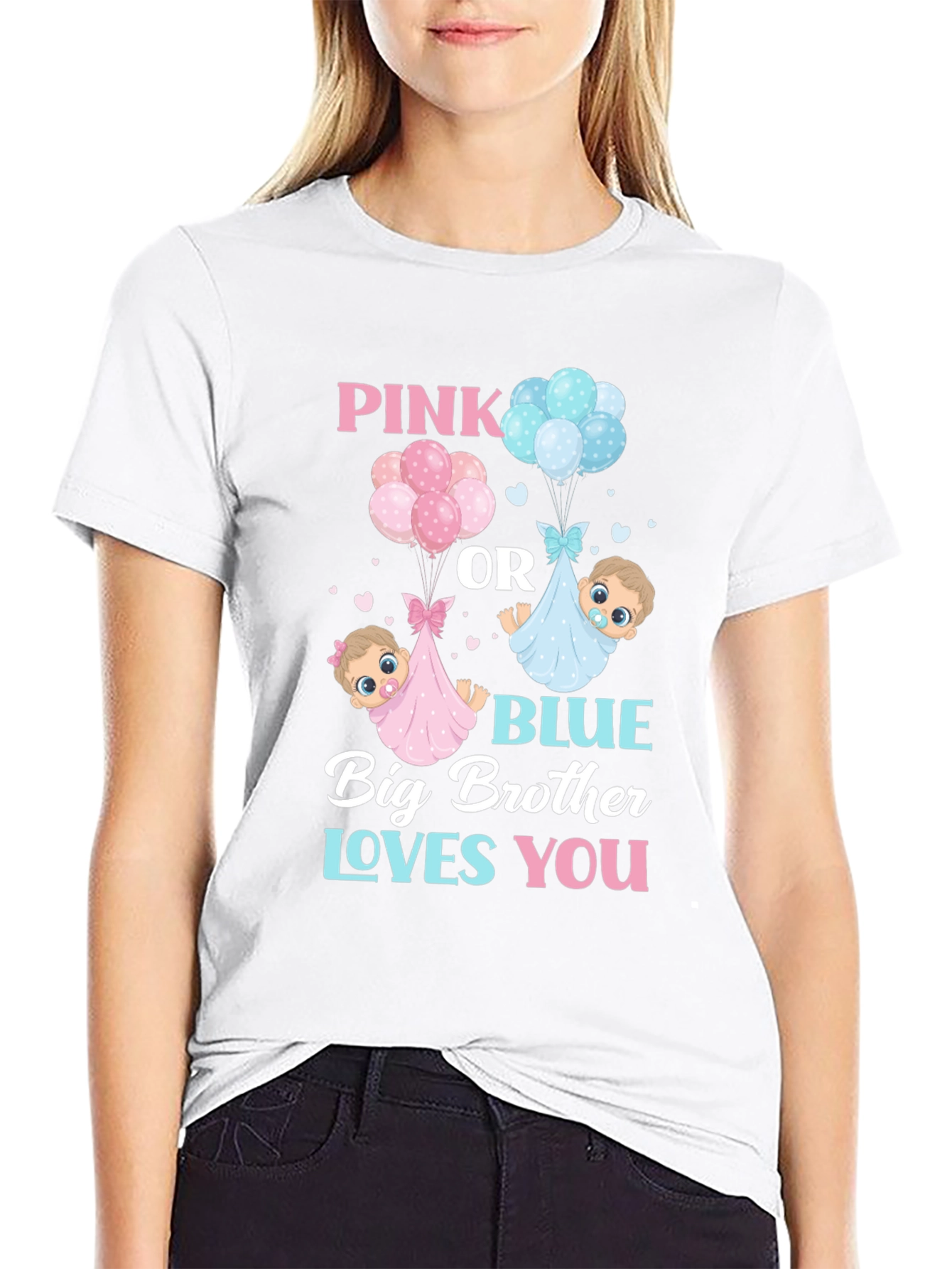 Pink or Blue Big Brother Loves You T-Shirt
