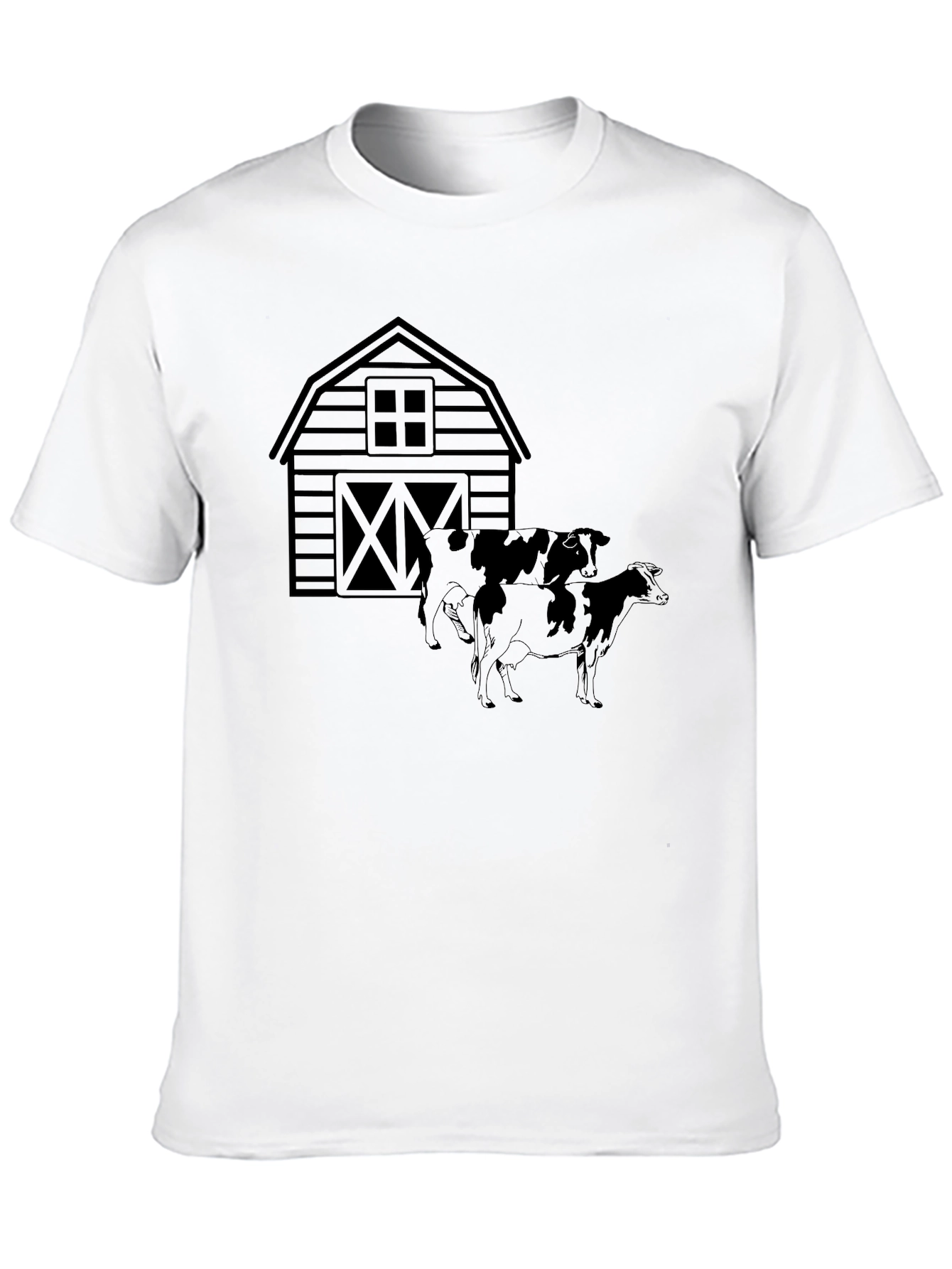 Barn & Cows Graphic Tee - Black