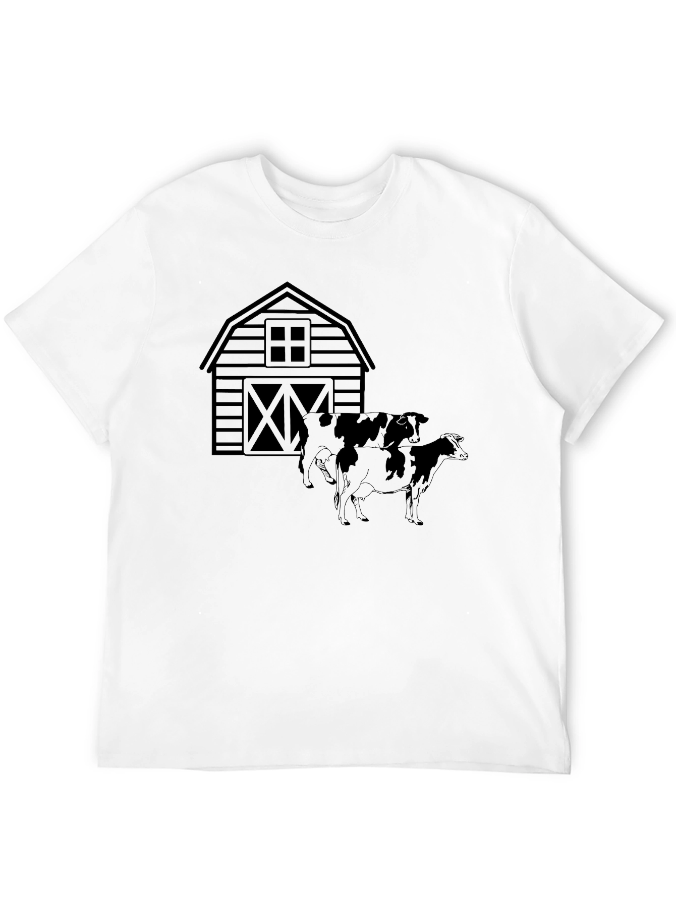 Barn & Cows Graphic Tee - Black