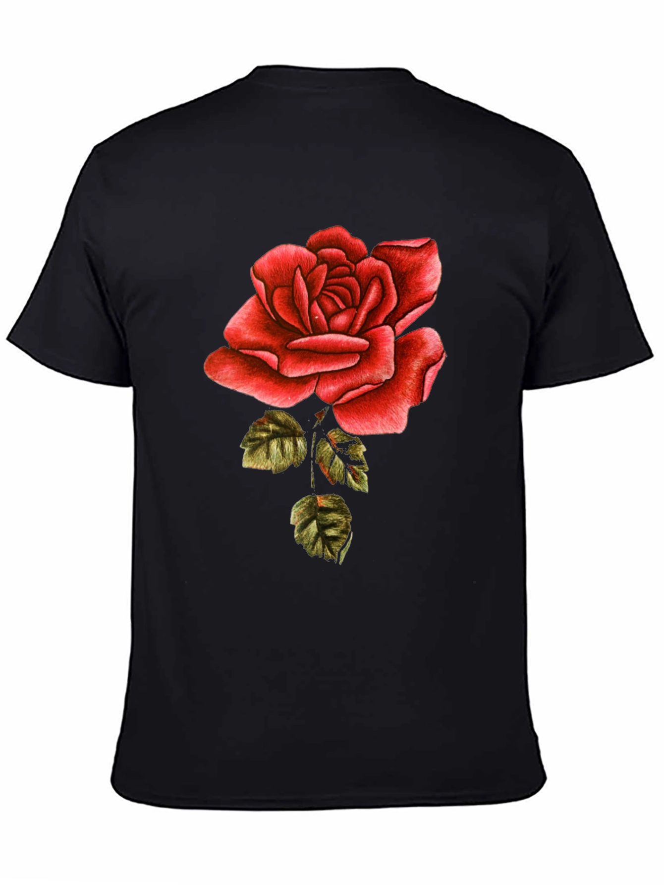 Rose Graphic Tee - Classic Black T-Shirt
