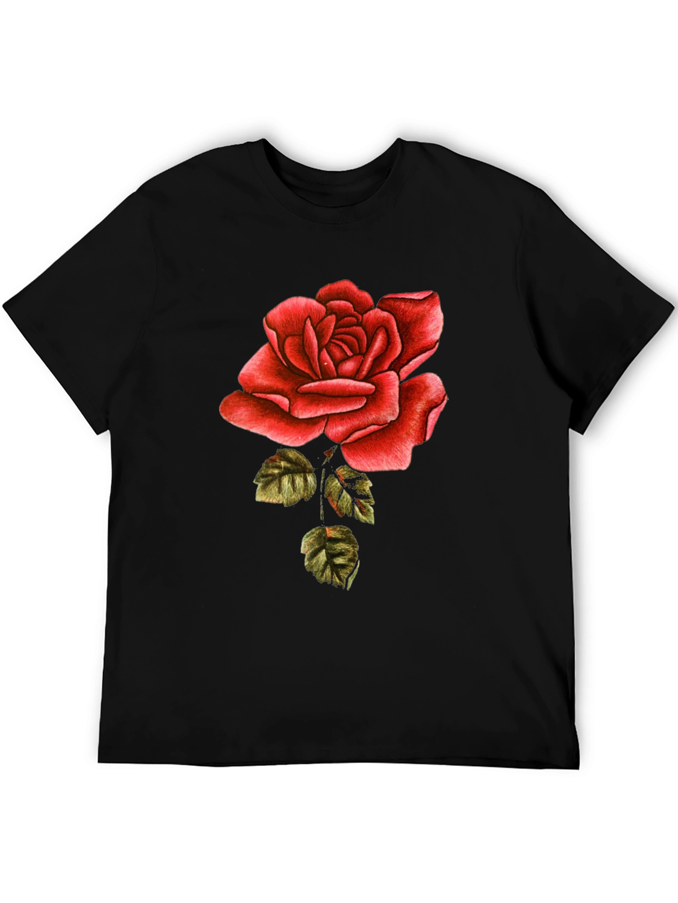 Rose Graphic Tee - Classic Black T-Shirt