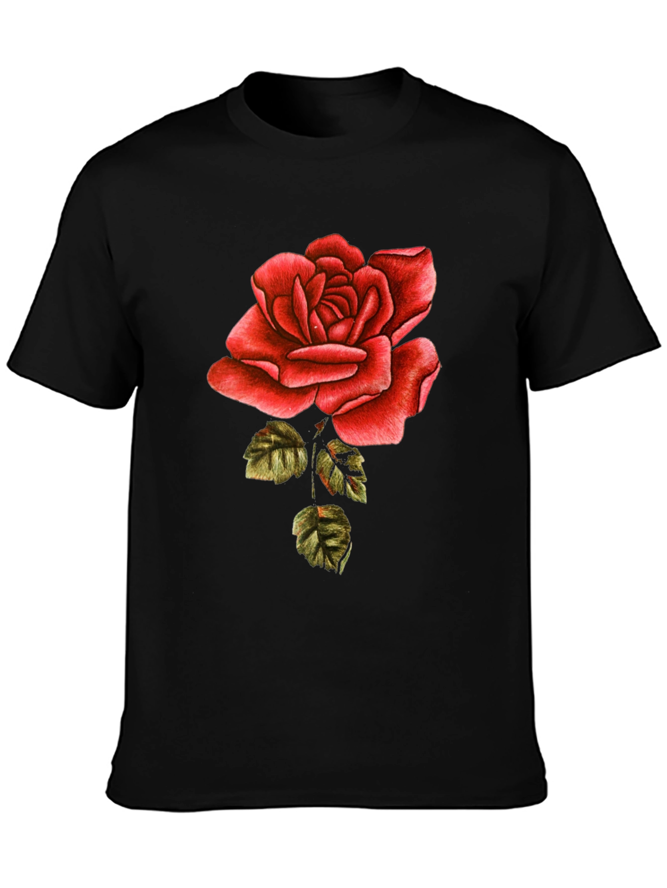 Rose Graphic Tee - Classic Black T-Shirt