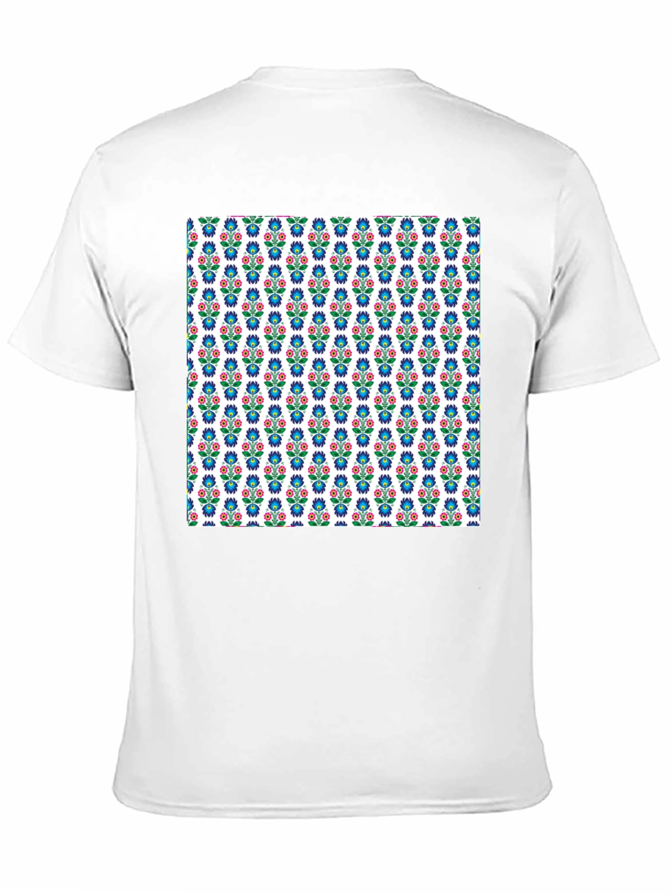 Floral Pattern Black T-Shirt
