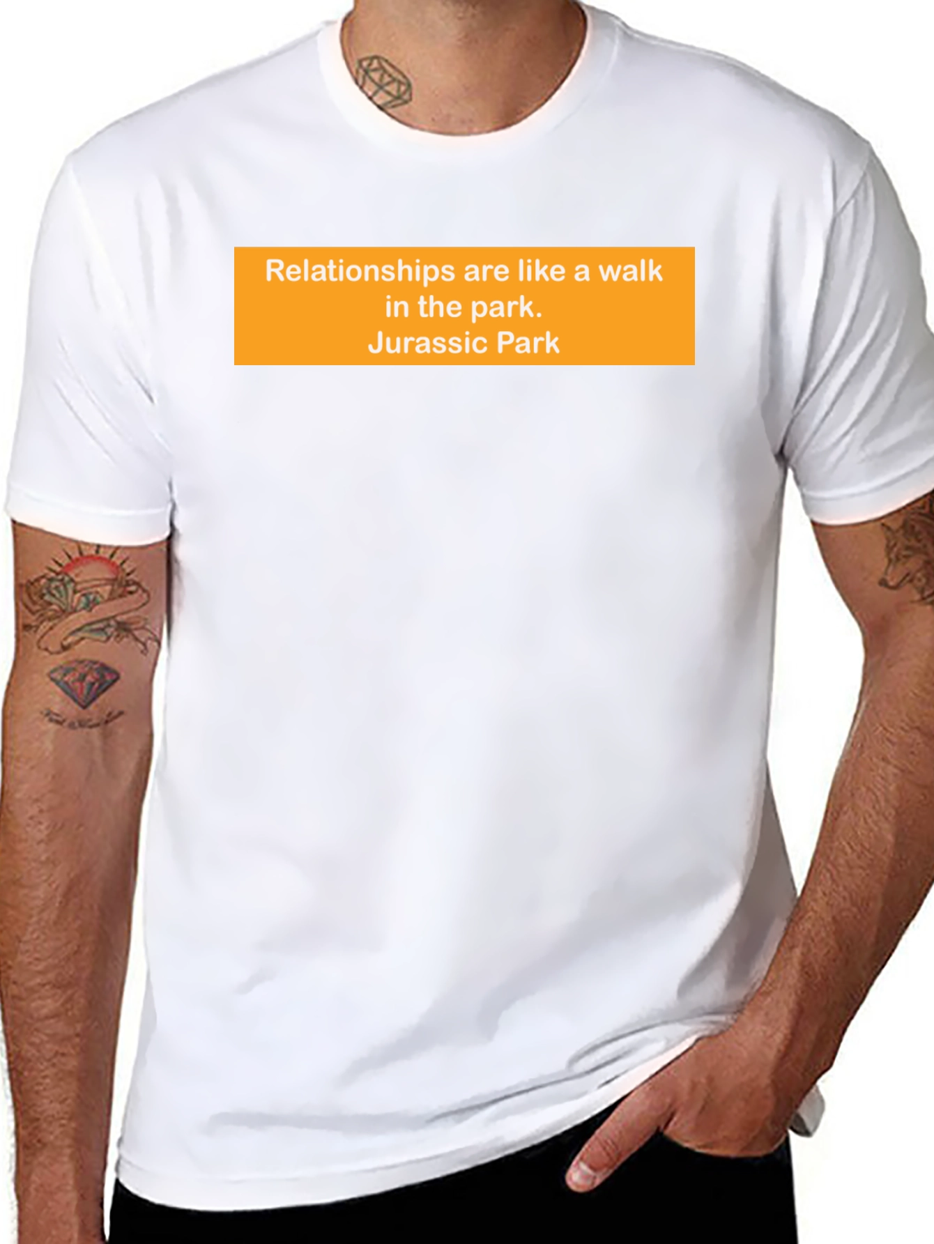 Relationships Jurassic Park Funny Black T-Shirt