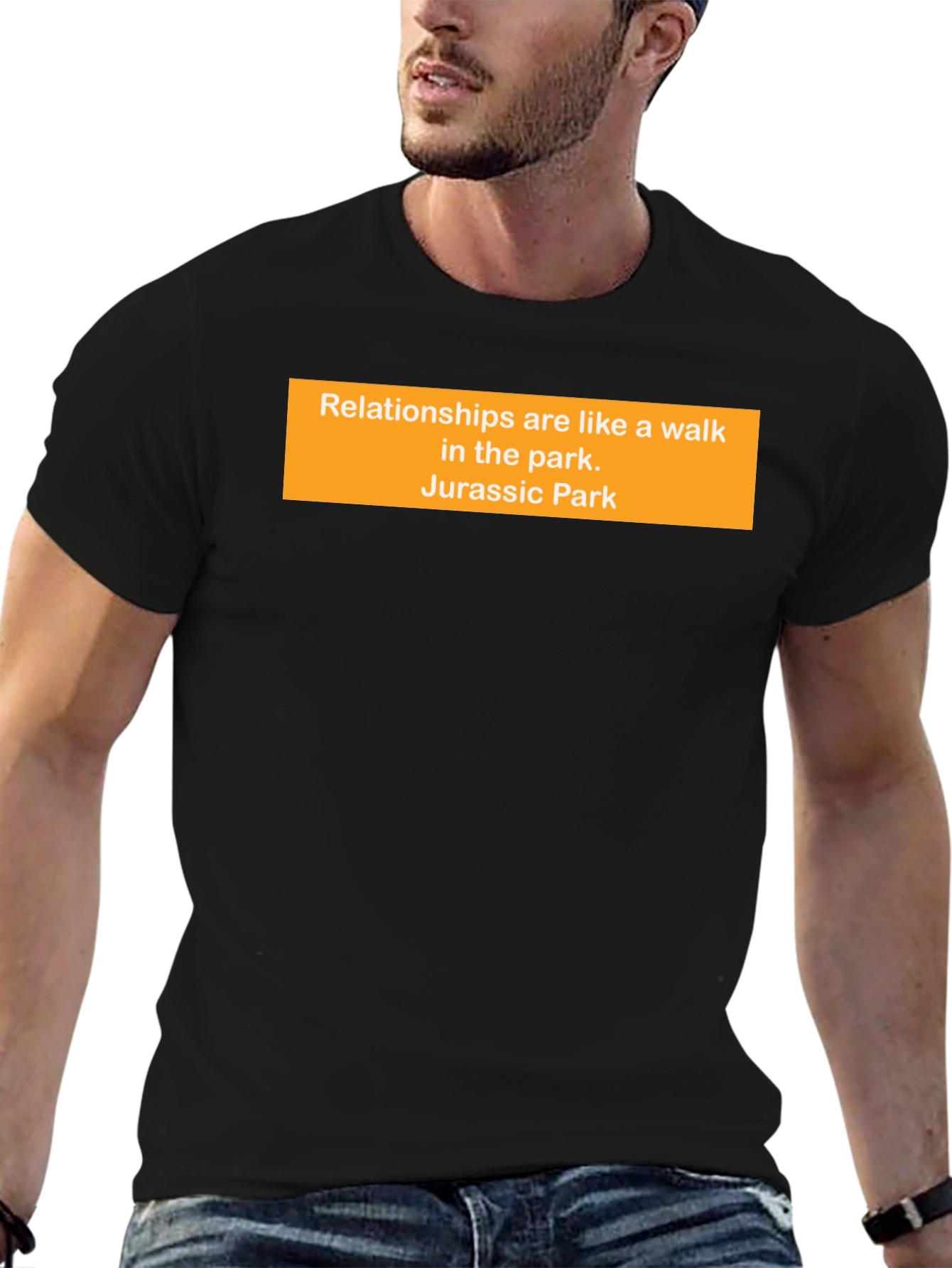 Relationships Jurassic Park Funny Black T-Shirt
