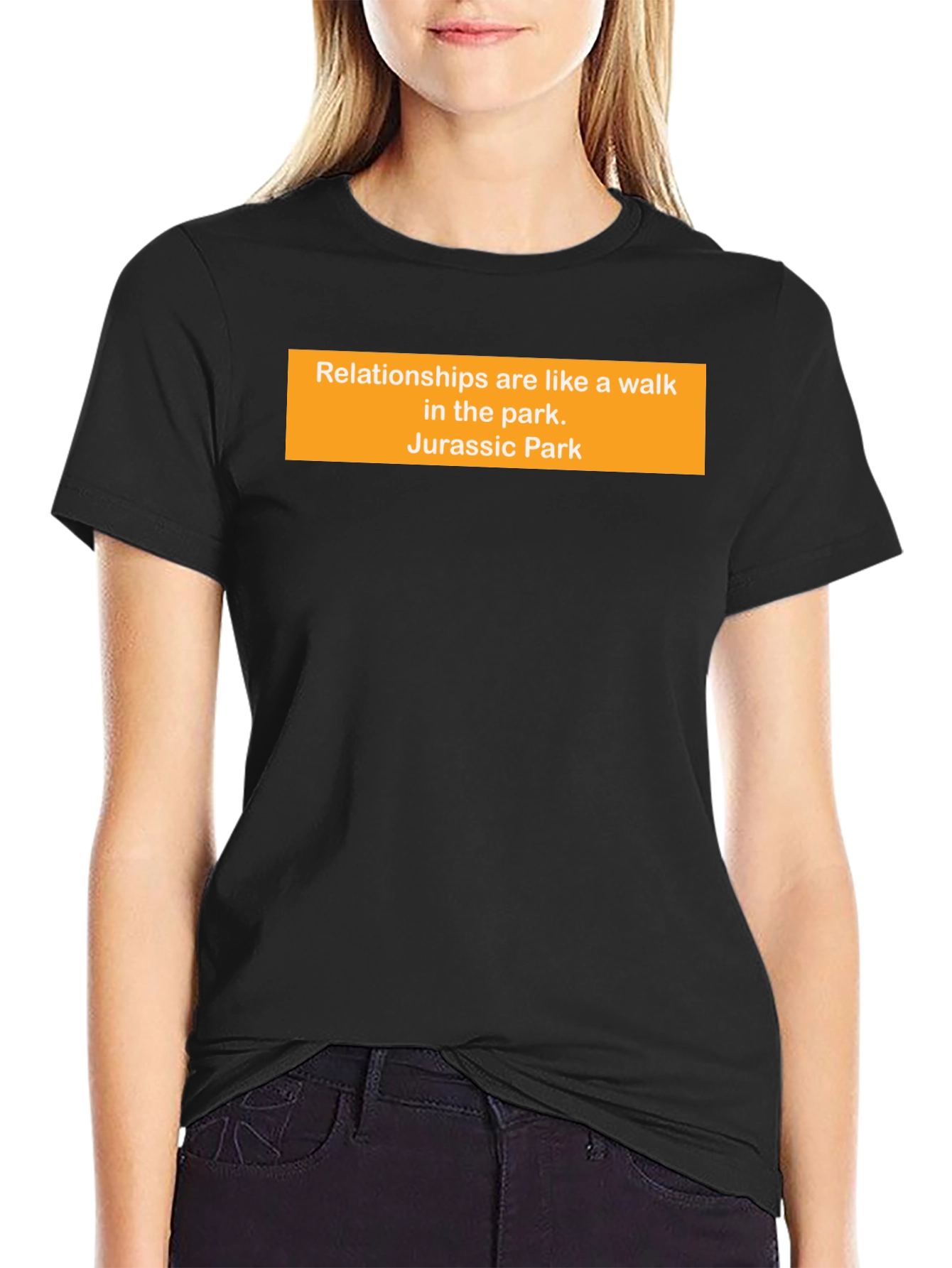 Relationships Jurassic Park Funny Black T-Shirt