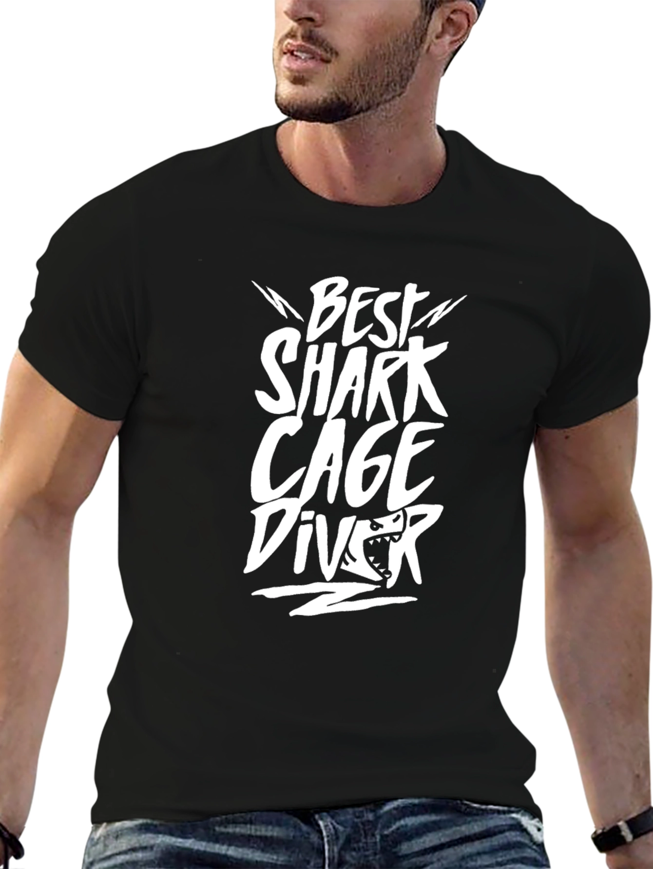 Best Shark Cage Diver T-Shirt - Black