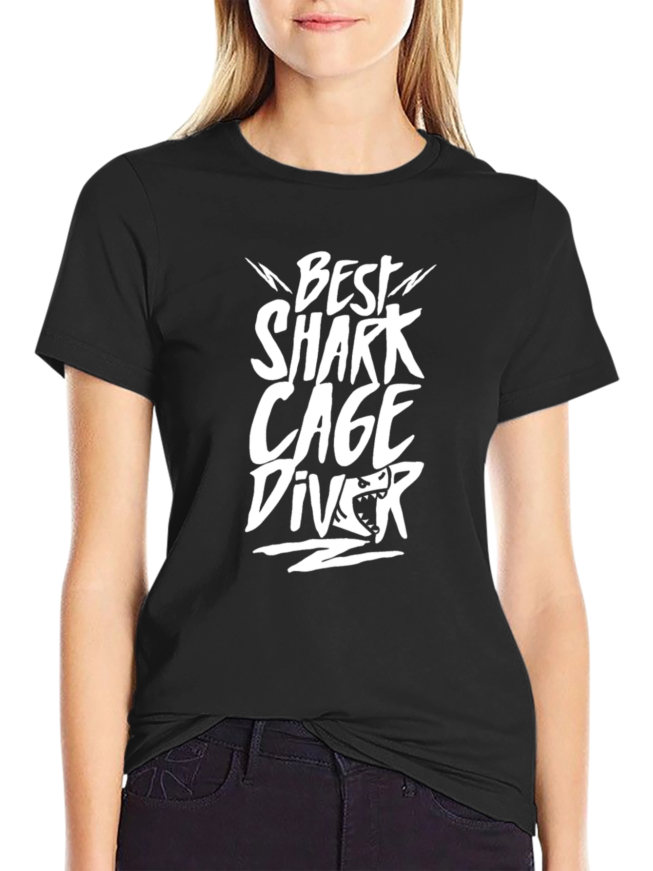 Best Shark Cage Diver T-Shirt - Black