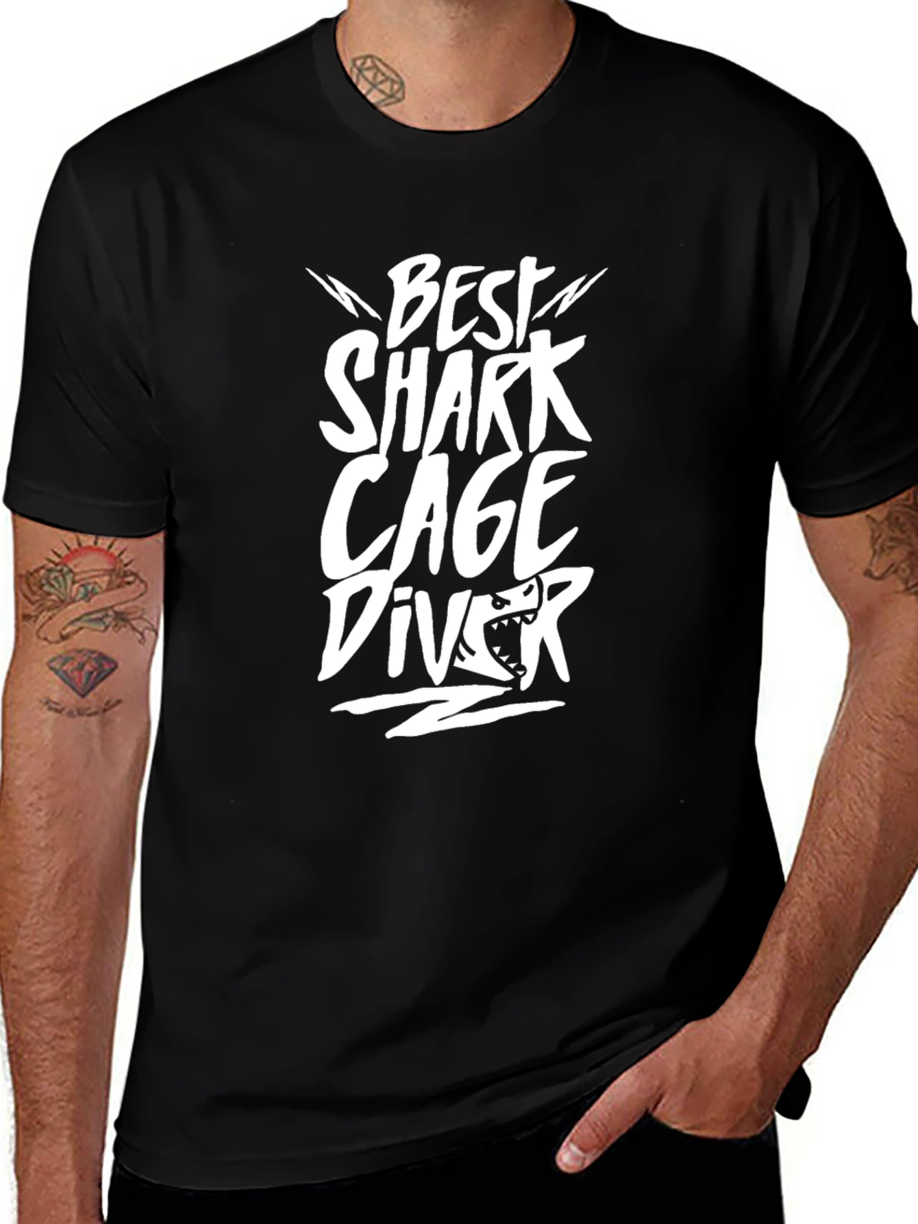 Best Shark Cage Diver T-Shirt - Black