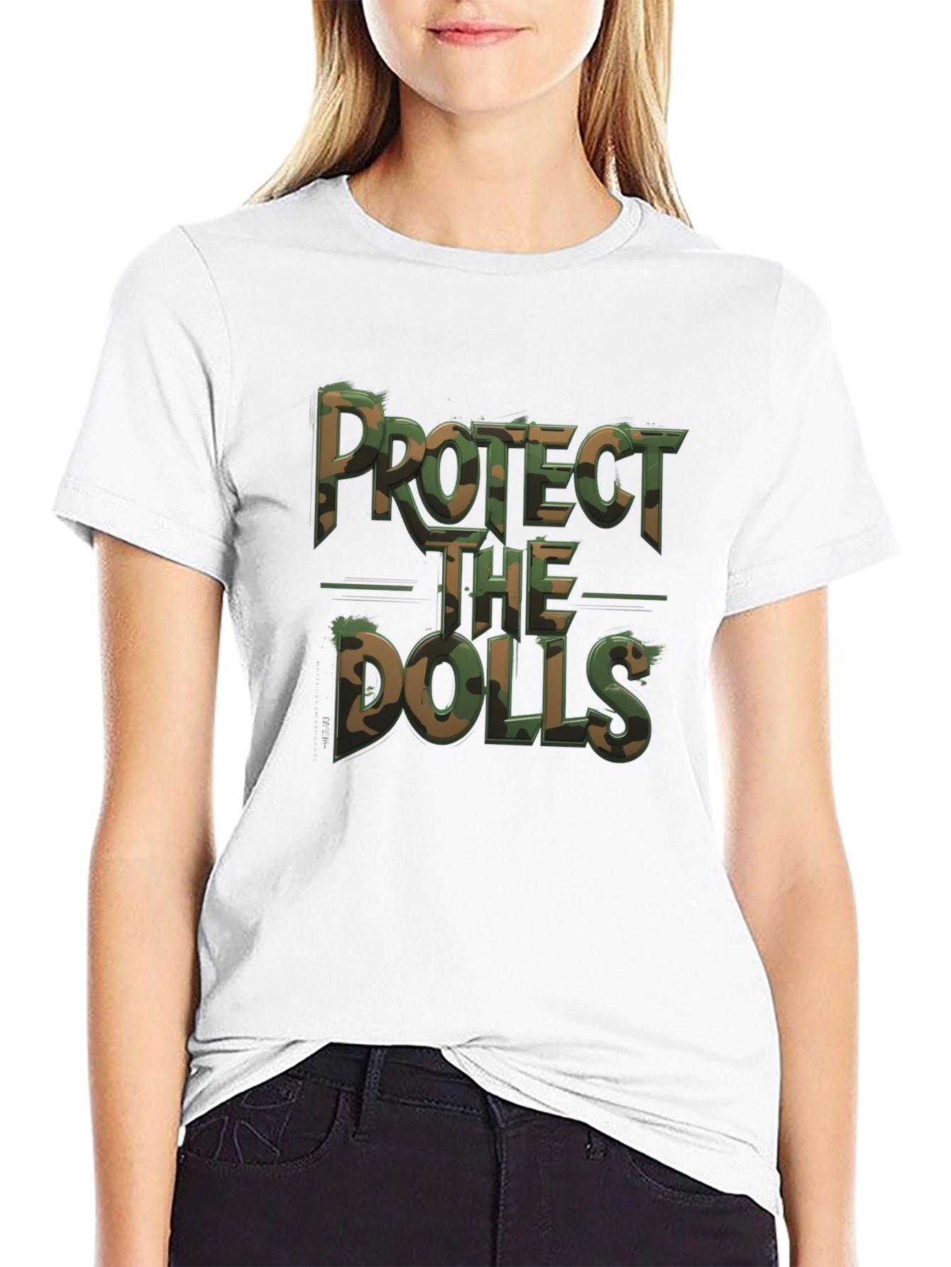 Protect the Dolls Camo Graphic Tee