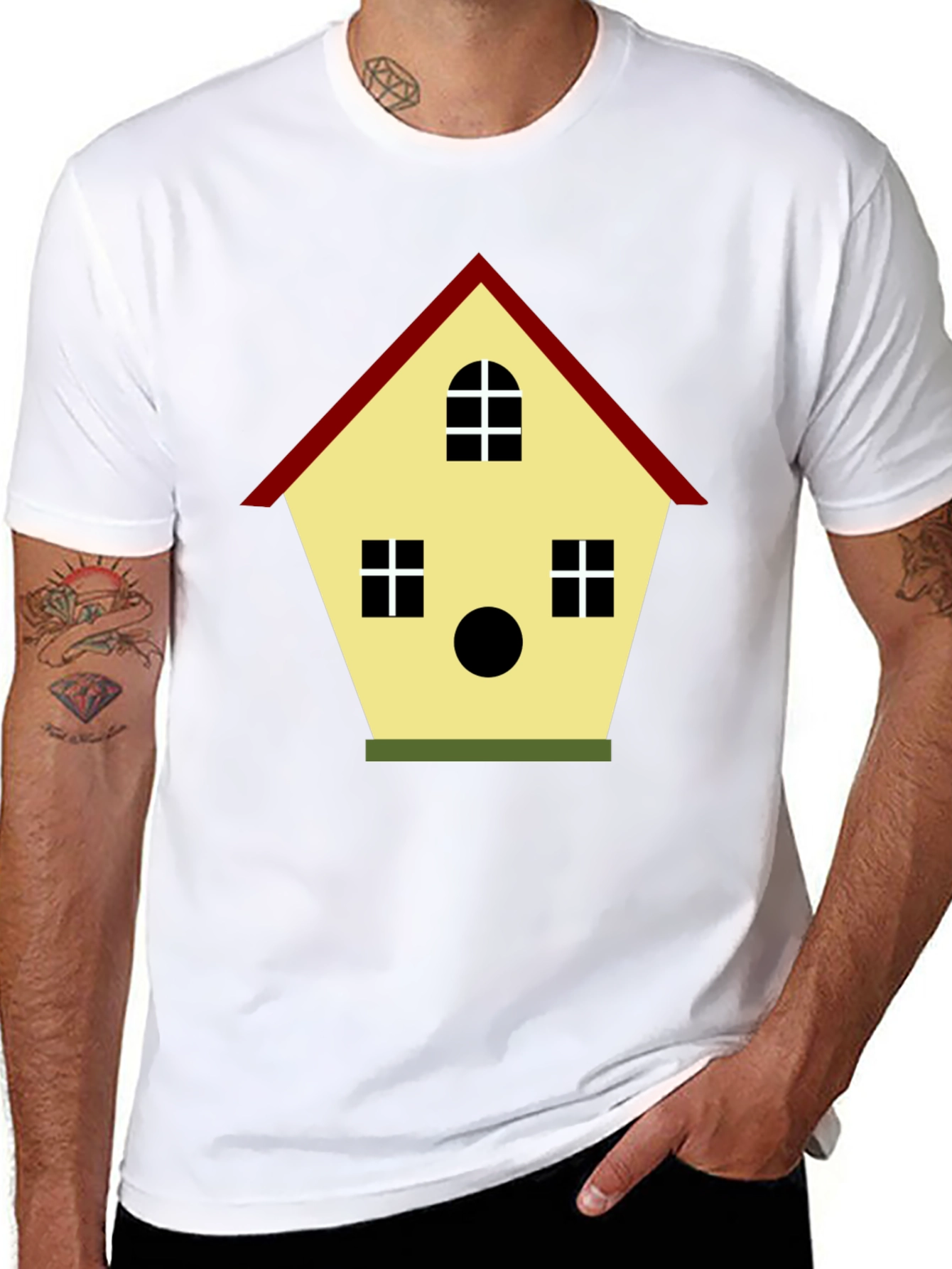 Birdhouse Graphic Tee - Unisex Black Cotton T-Shirt