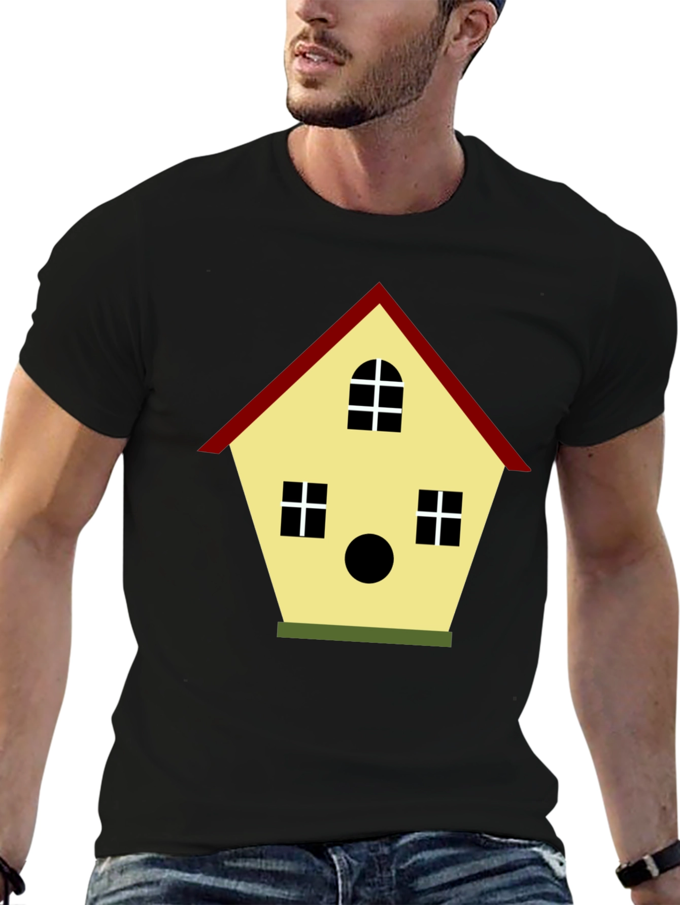 Birdhouse Graphic Tee - Unisex Black Cotton T-Shirt