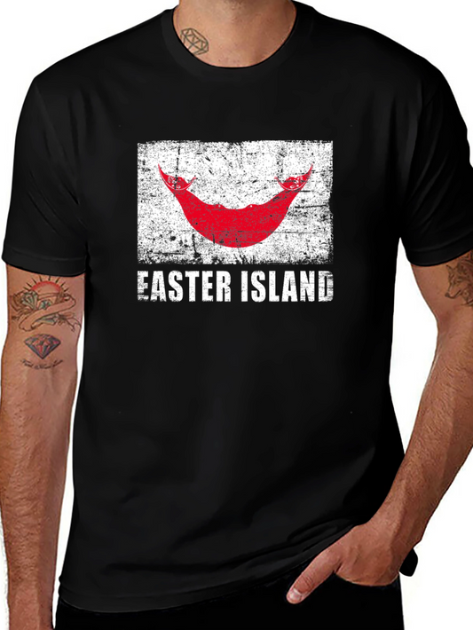 Easter Island Flag T-Shirt - Distressed Design