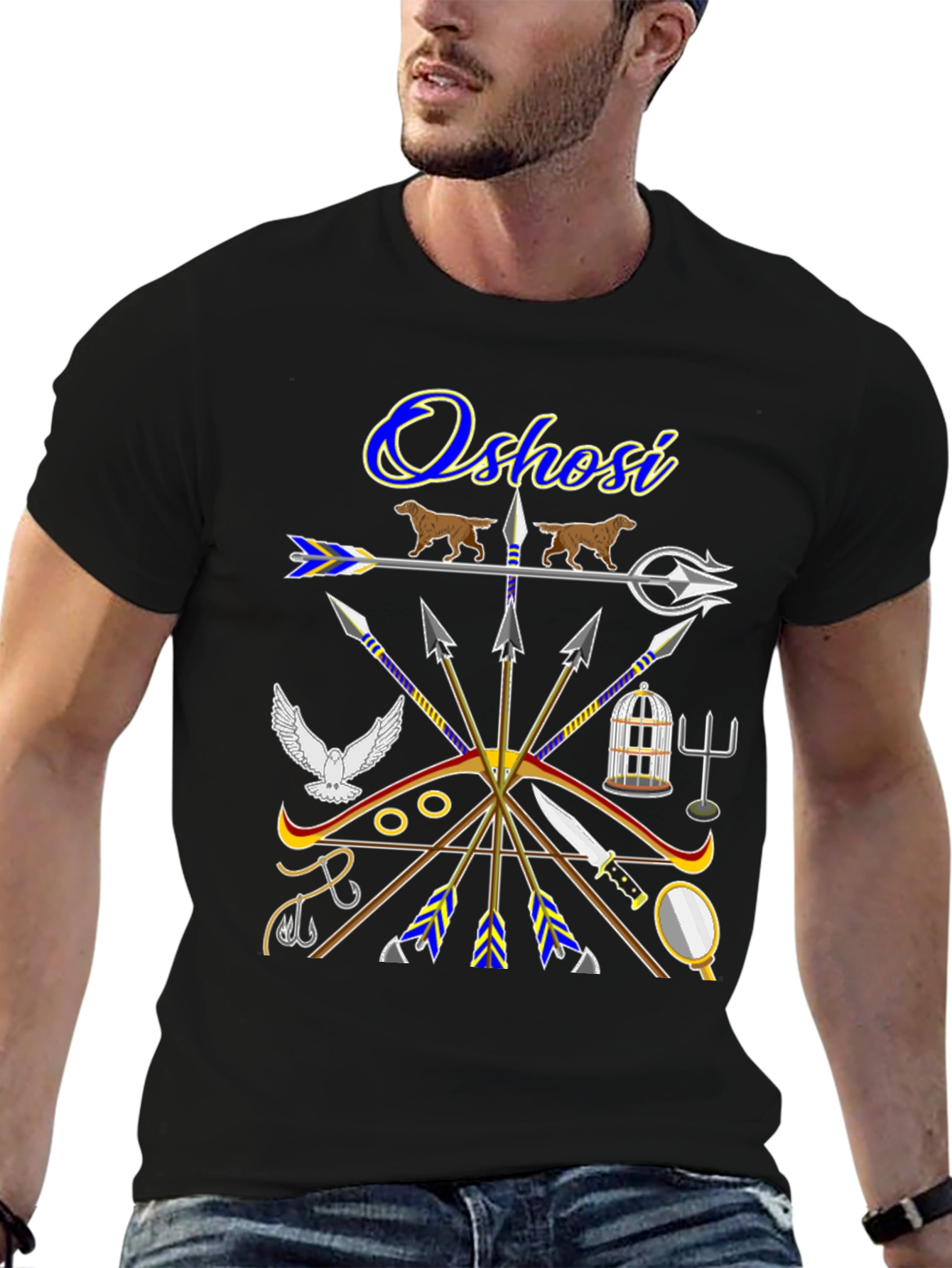Oshosi T-Shirt - Afro-Caribbean Orisha Design