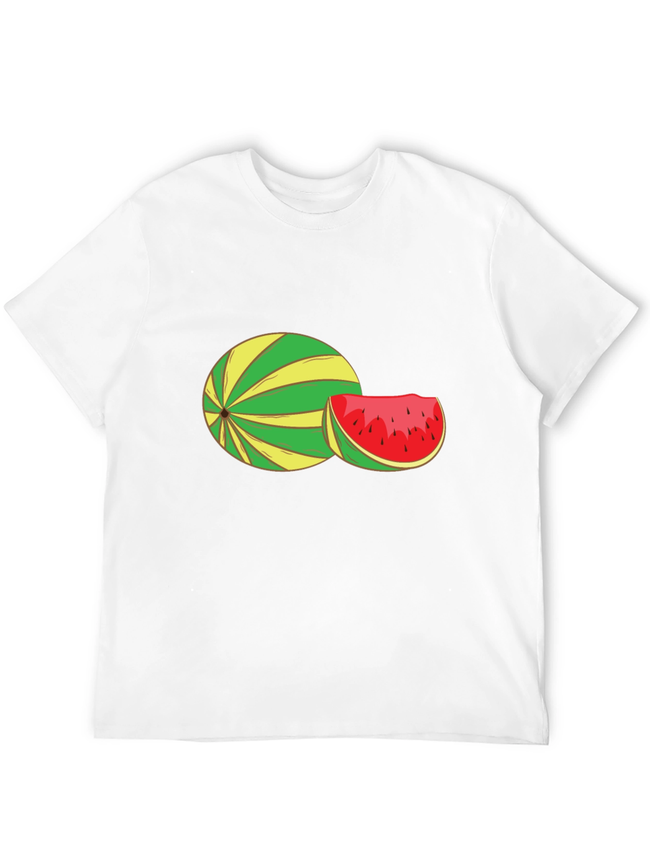 Watermelon Graphic Tee - Black Cotton T-Shirt