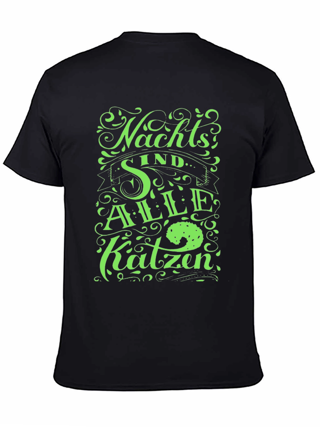 Nachts Sind Alle Katzen Black T-Shirt