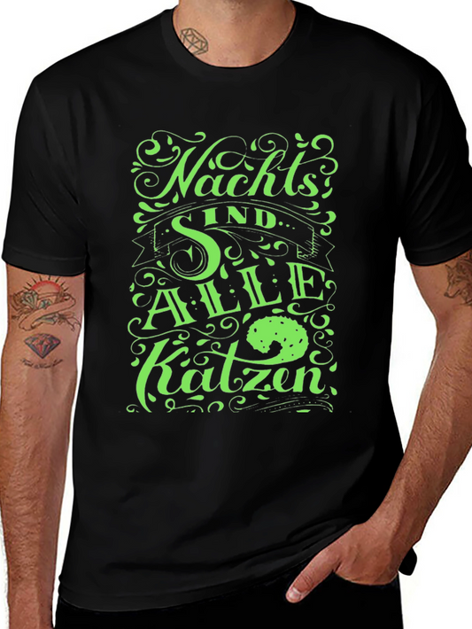 Nachts Sind Alle Katzen Black T-Shirt